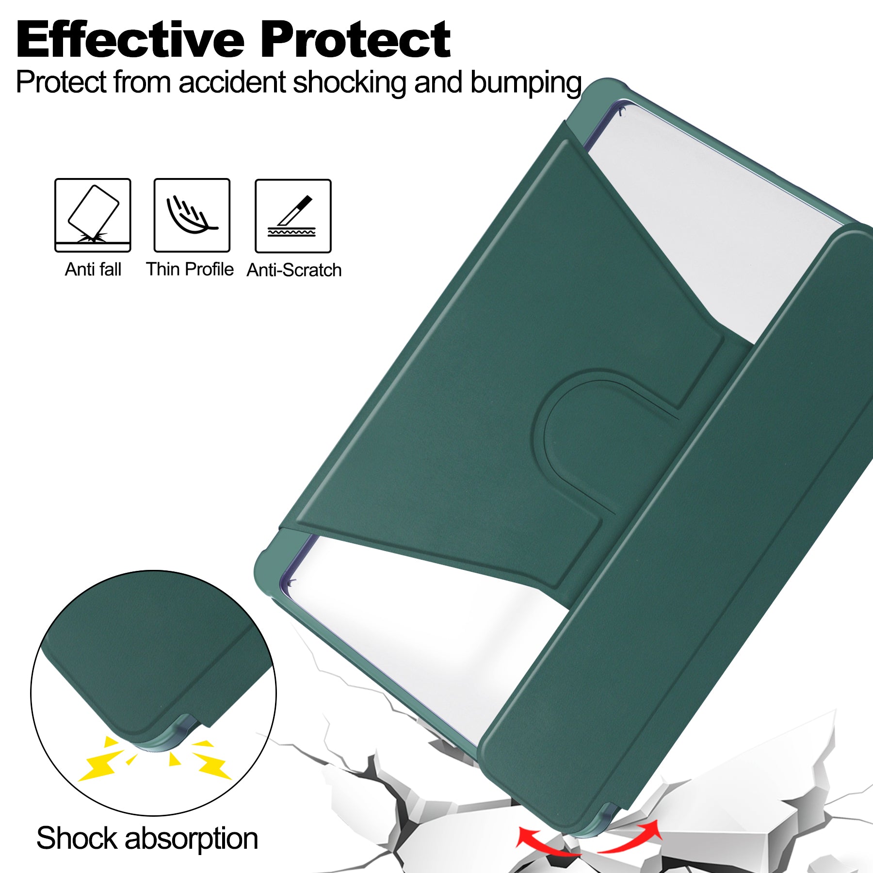 Samsung Galaxy Tab A9 Plus A9+ 360° Rotating Keyboard Case with Pencil Holder Teal