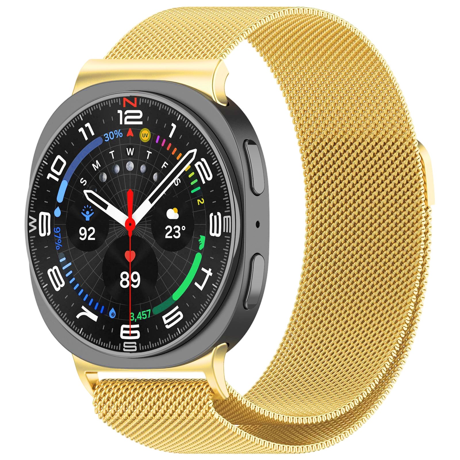 Milanese Loop Magnetic Stainless Steel Band for Samsung Galaxy Watch 8 (40 mm / 44 mm) Gold