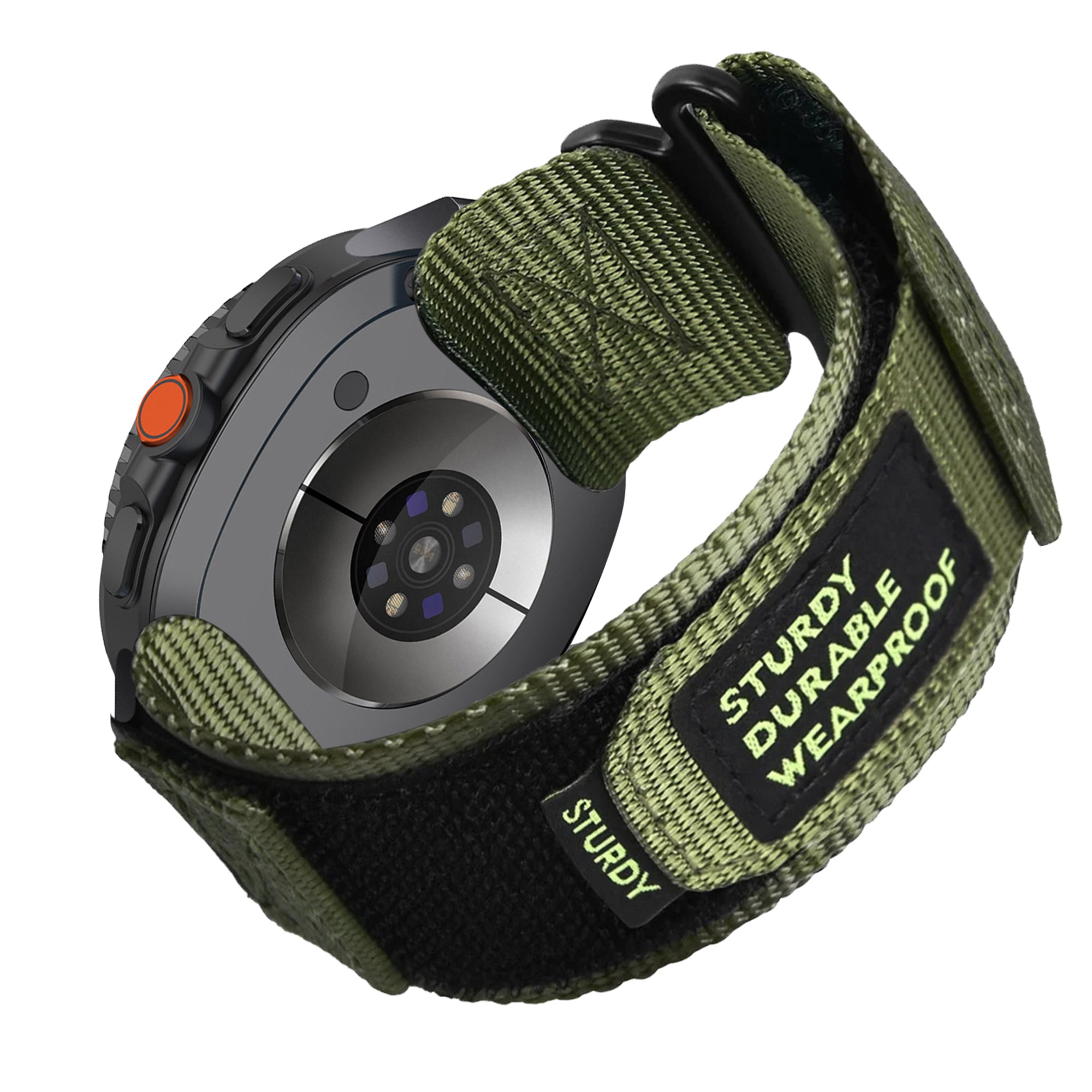 Nylon Sport Band with Hook-and-Loop Fastener for Samsung Galaxy Watch 8 (40 mm / 44 mm) - Army Green
