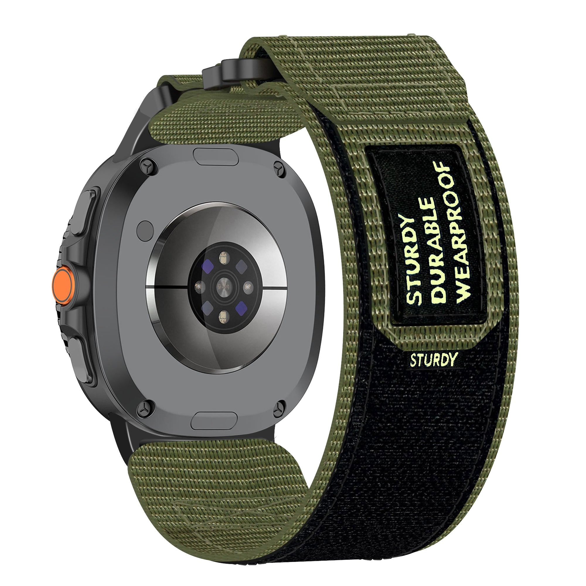 Nylon Sport Band with Hook-and-Loop Fastener for Samsung Galaxy Watch 8 (40 mm / 44 mm) - Army Green