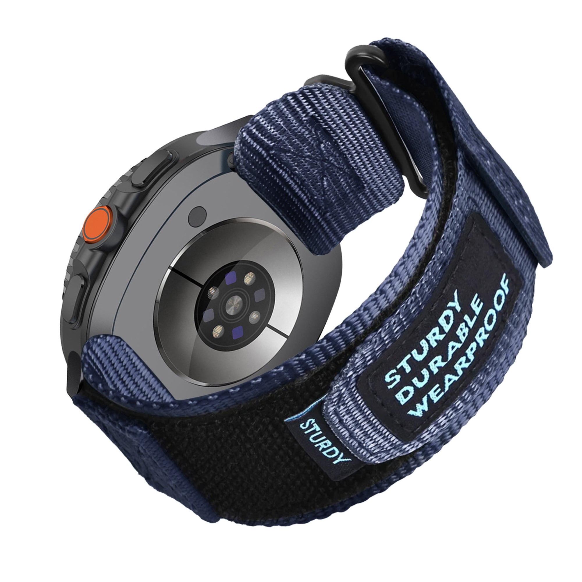 Nylon Sport Band with Hook-and-Loop Fastener for Samsung Galaxy Watch 8 (40 mm / 44 mm) - Navy
