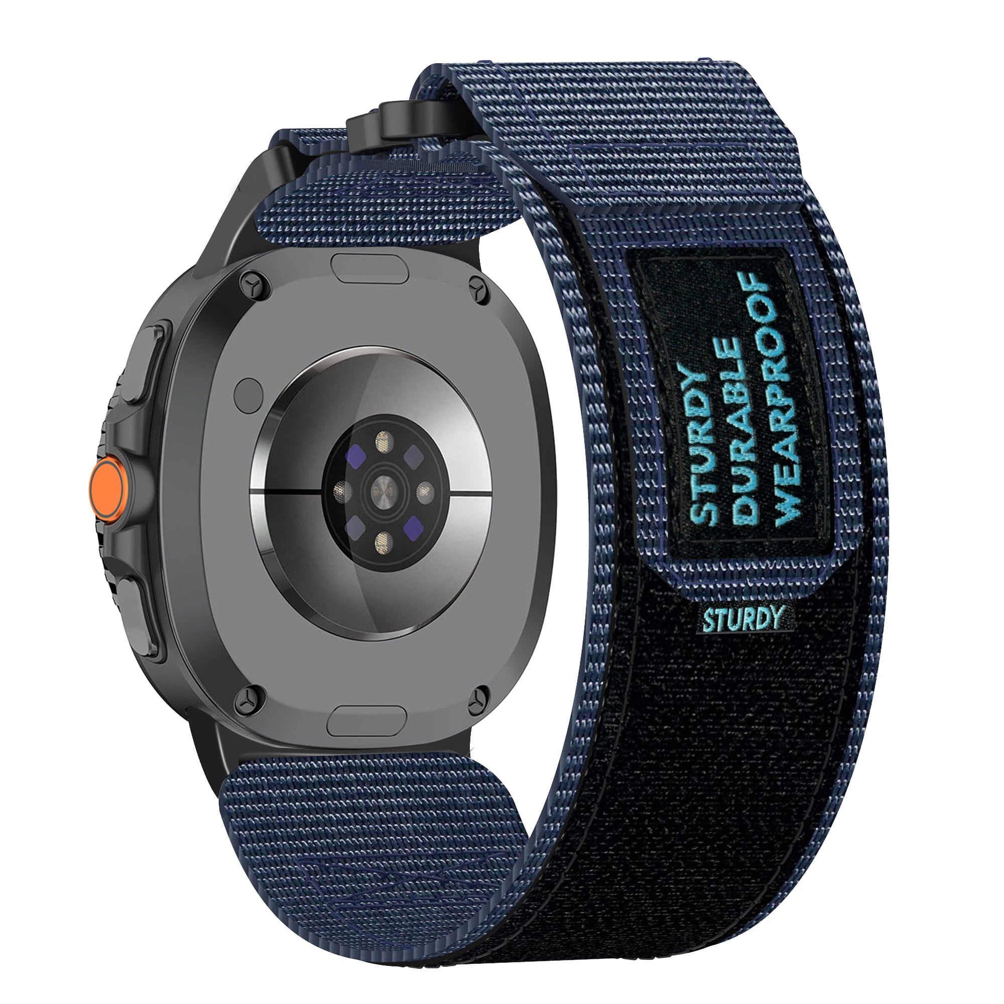 Nylon Sport Band with Hook-and-Loop Fastener for Samsung Galaxy Watch 8 (40 mm / 44 mm) - Navy