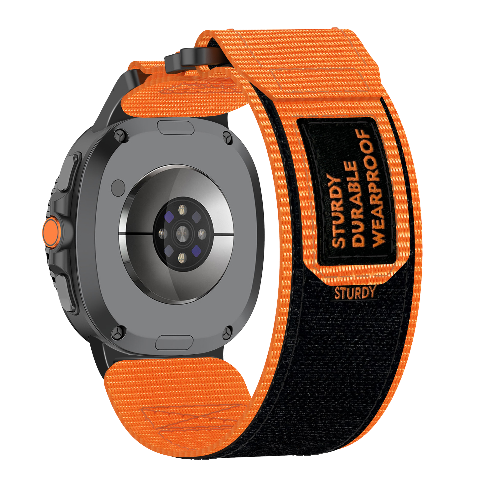 Nylon Sport Band with Hook-and-Loop Fastener for Samsung Galaxy Watch 8 (40 mm / 44 mm) - Orange