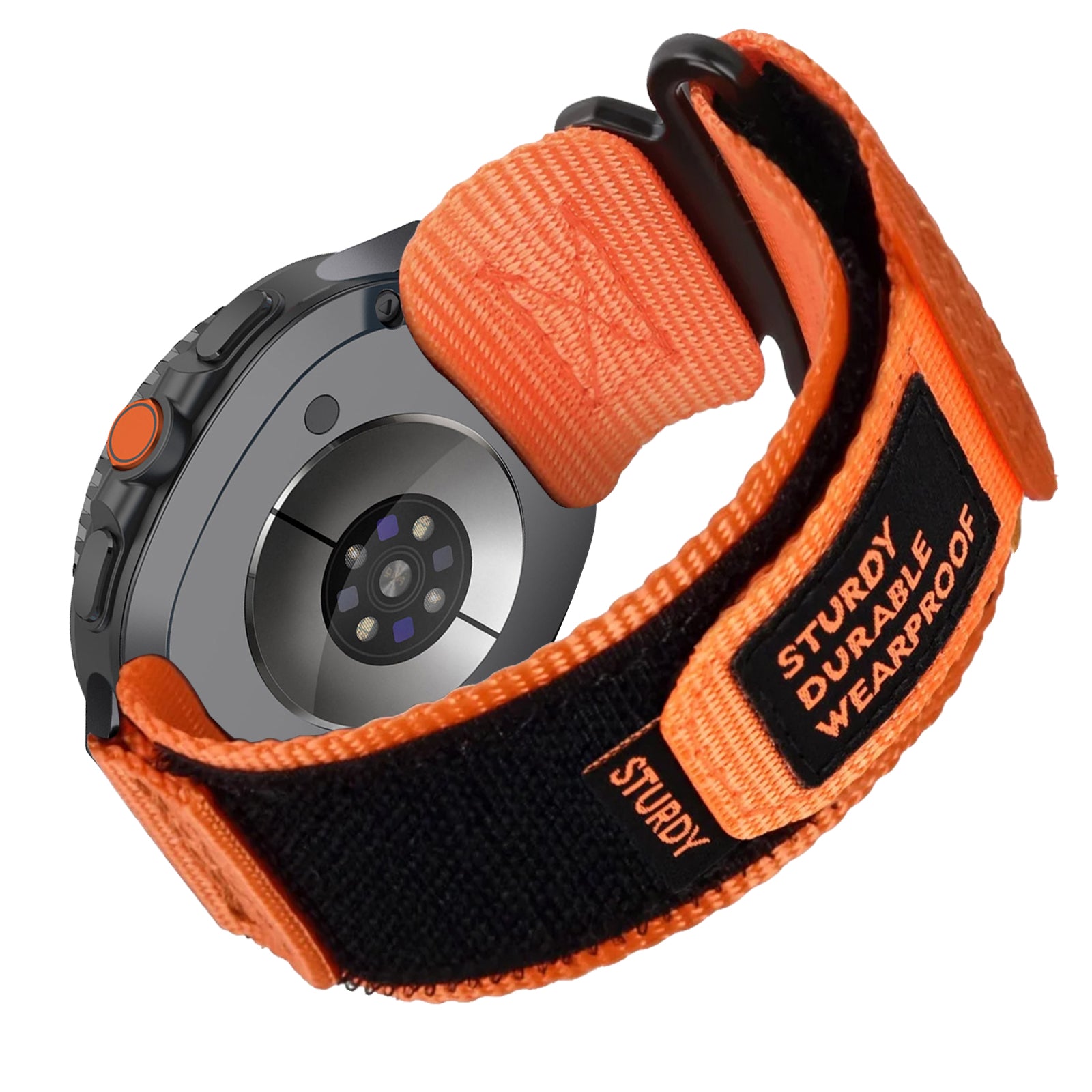 Nylon Sport Band with Hook-and-Loop Fastener for Samsung Galaxy Watch 8 (40 mm / 44 mm) - Orange
