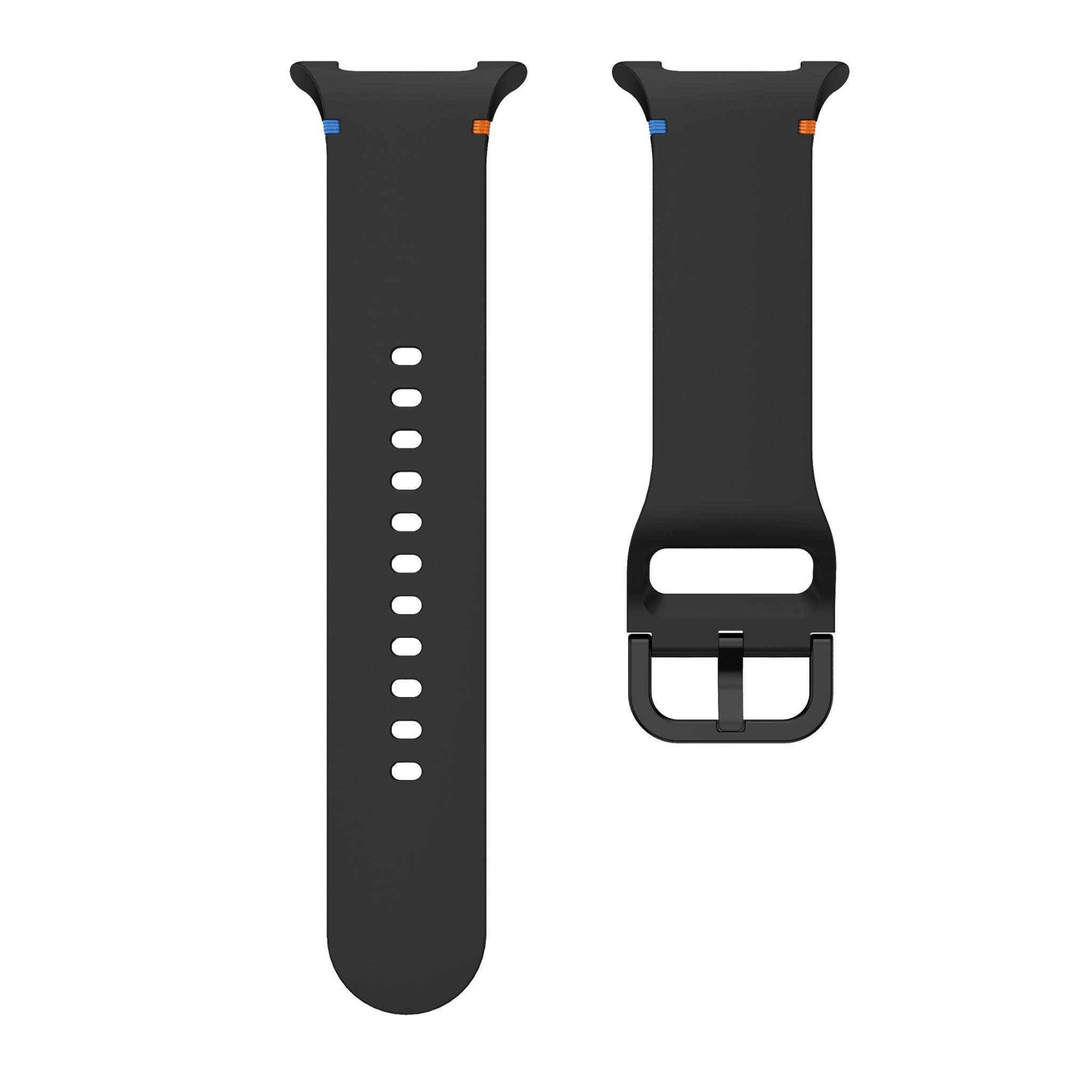 Soft Silicone Sport Band with Flat Stitch Design for Samsung Galaxy Watch 8  – Black