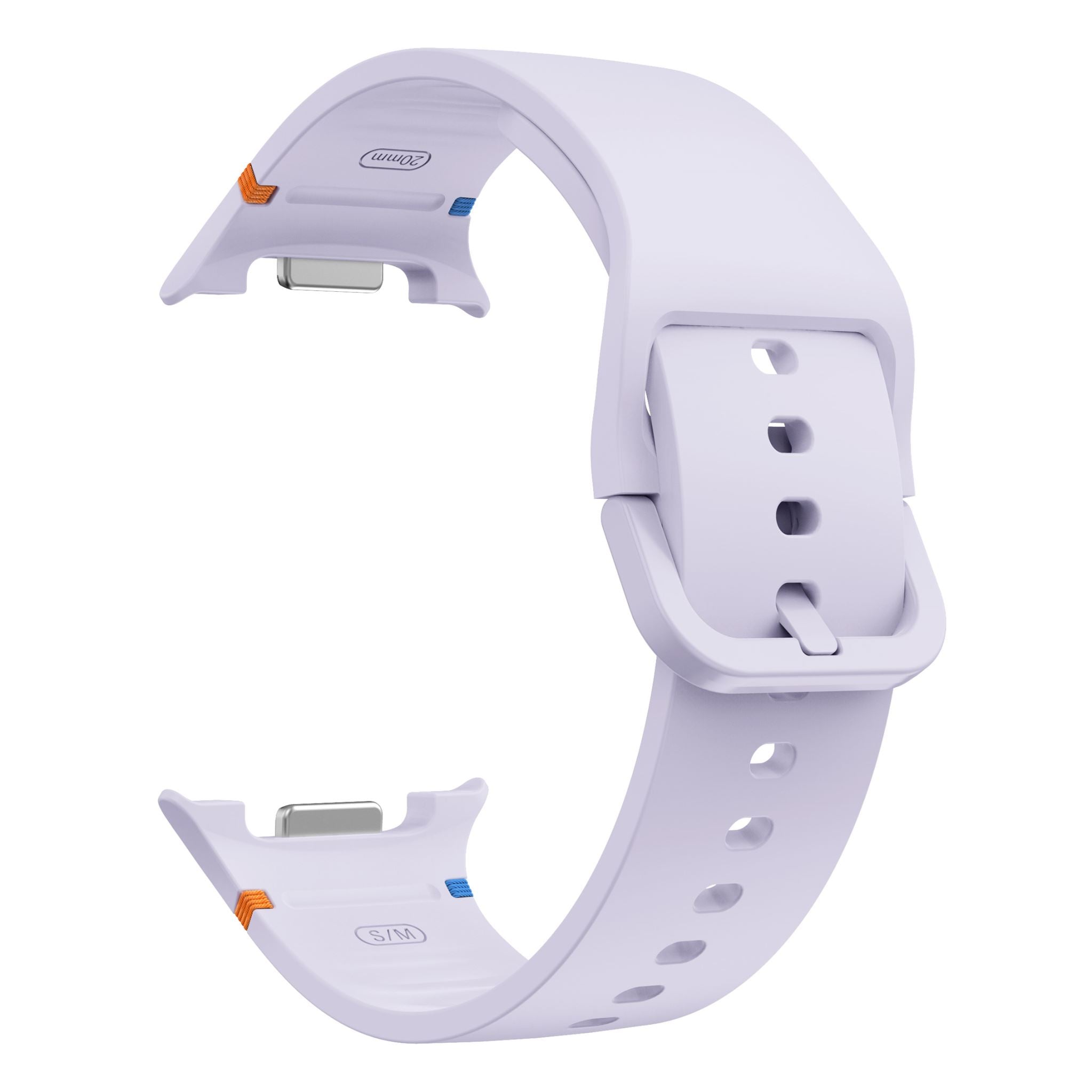 Soft Silicone Sport Band with Flat Stitch Design for Samsung Galaxy Watch 8  – Lavender