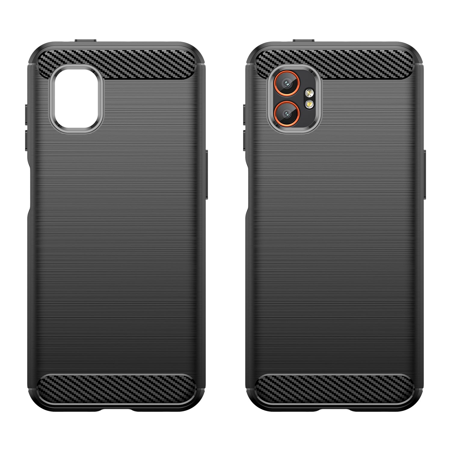 Samsung Xcover 7 Pro Carbon Fibre TPU Case Slim Shockproof Cover Black