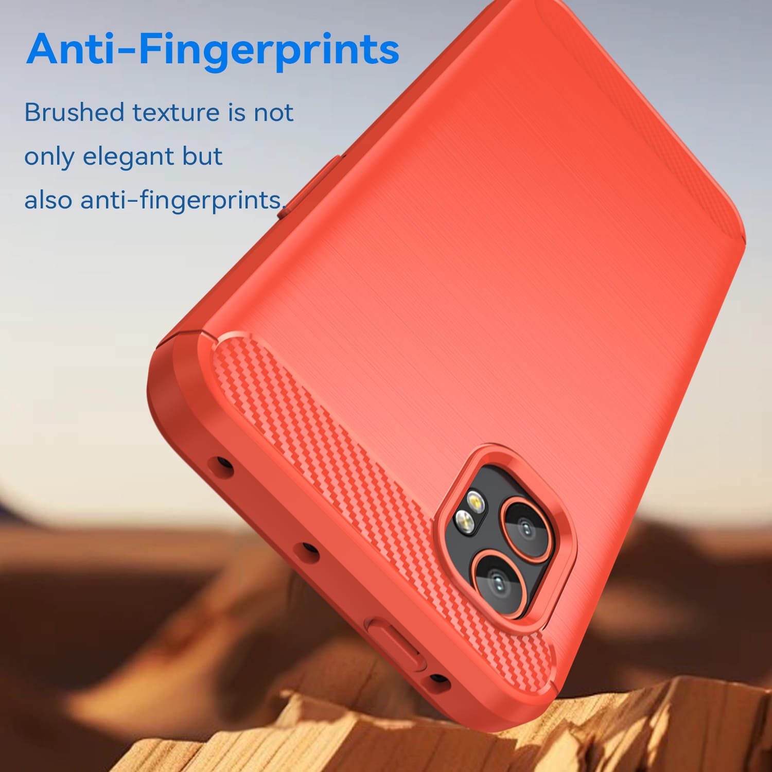 Samsung Xcover 7 Pro Carbon Fibre TPU Case Slim Shockproof Cover Red