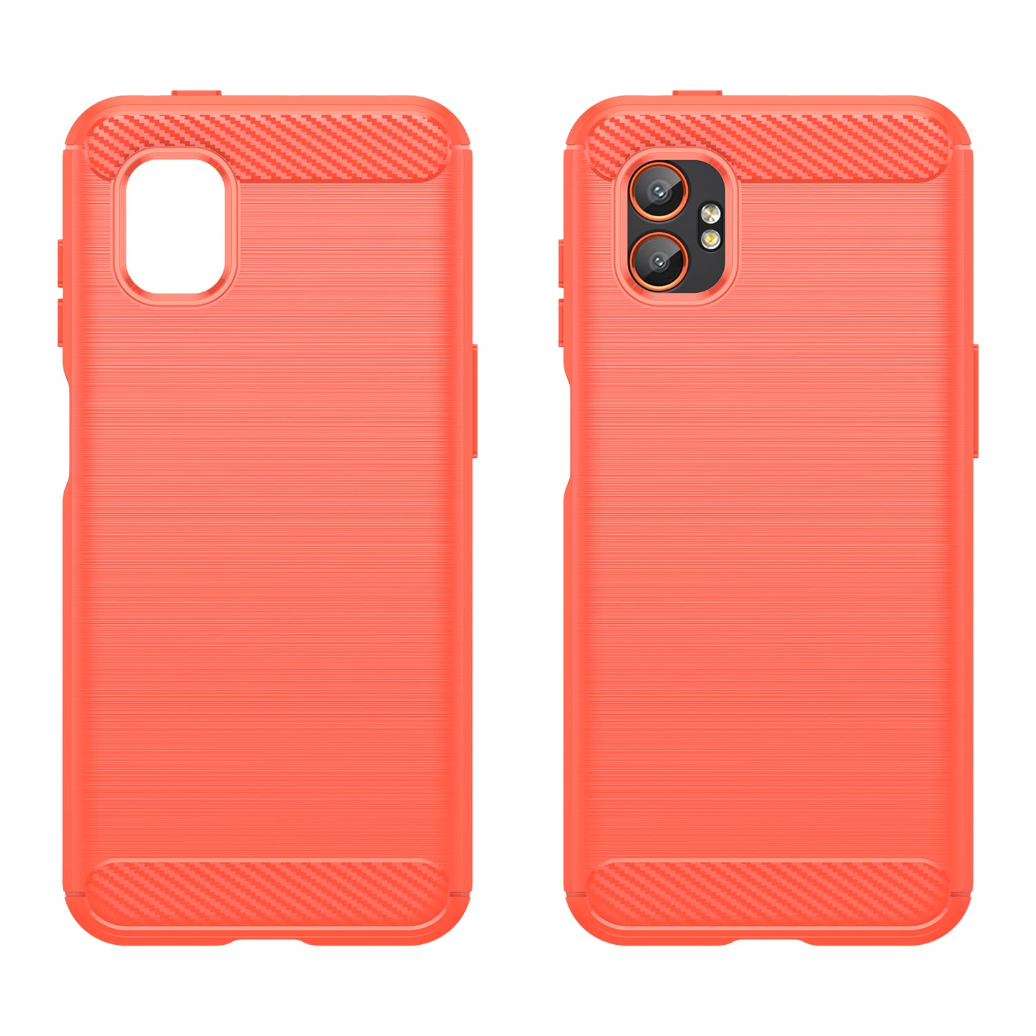 Samsung Xcover 7 Pro Carbon Fibre TPU Case Slim Shockproof Cover Red