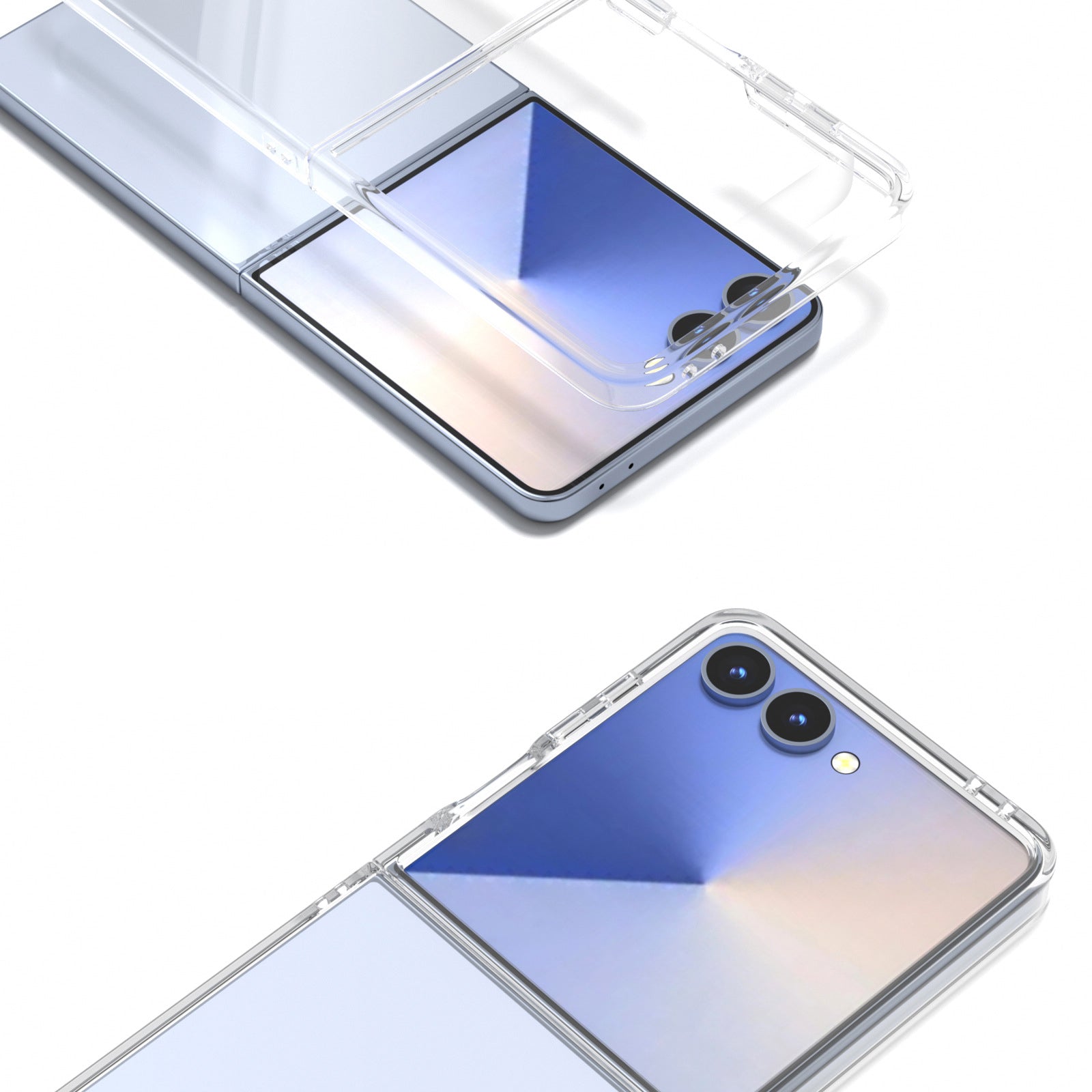 Galaxy Z Flip 7 Clear Crystal Hard PC Case – Ultra Slim Transparent Shell