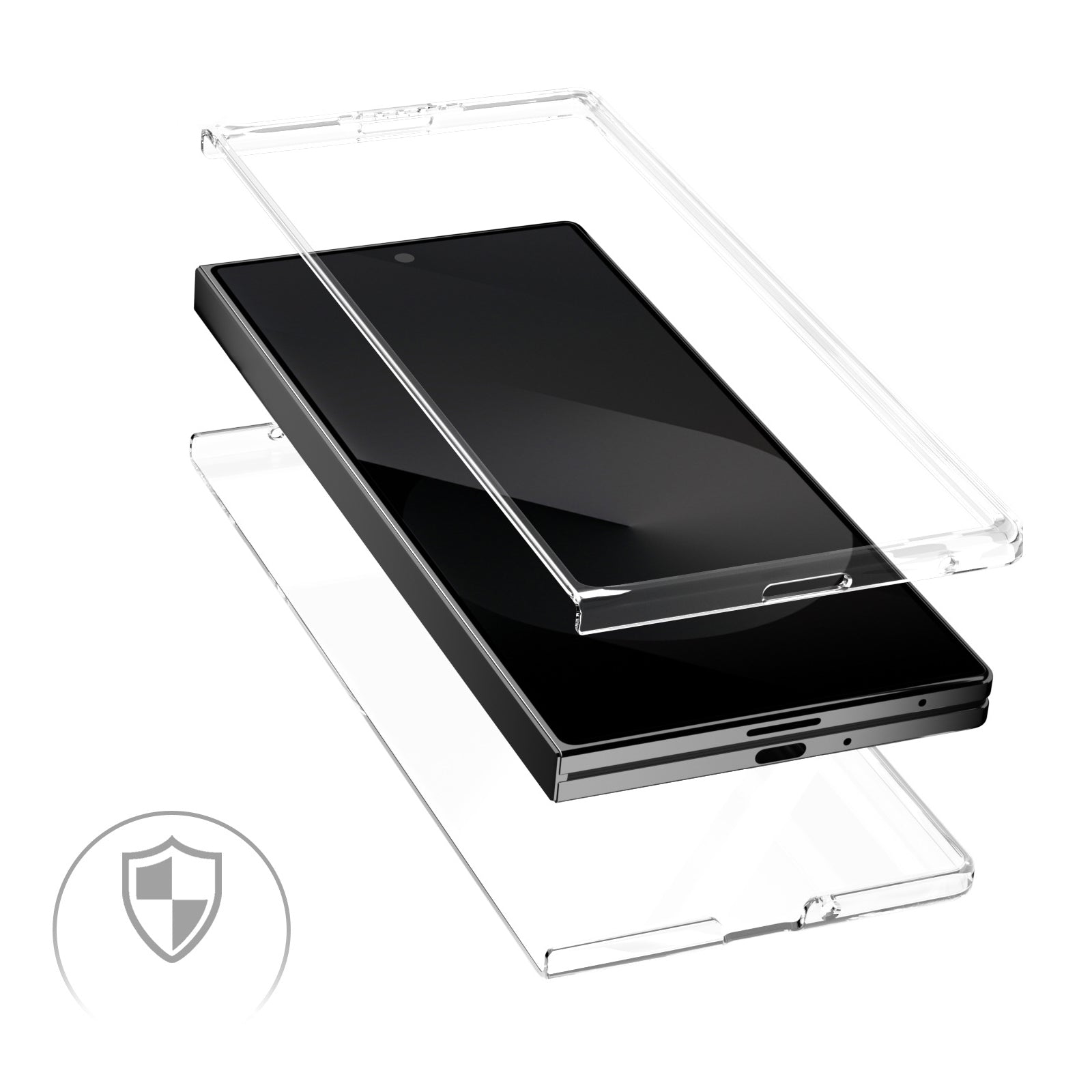 Galaxy Z Fold 7 Clear Crystal Hard PC Case – Ultra Slim Transparent Shell