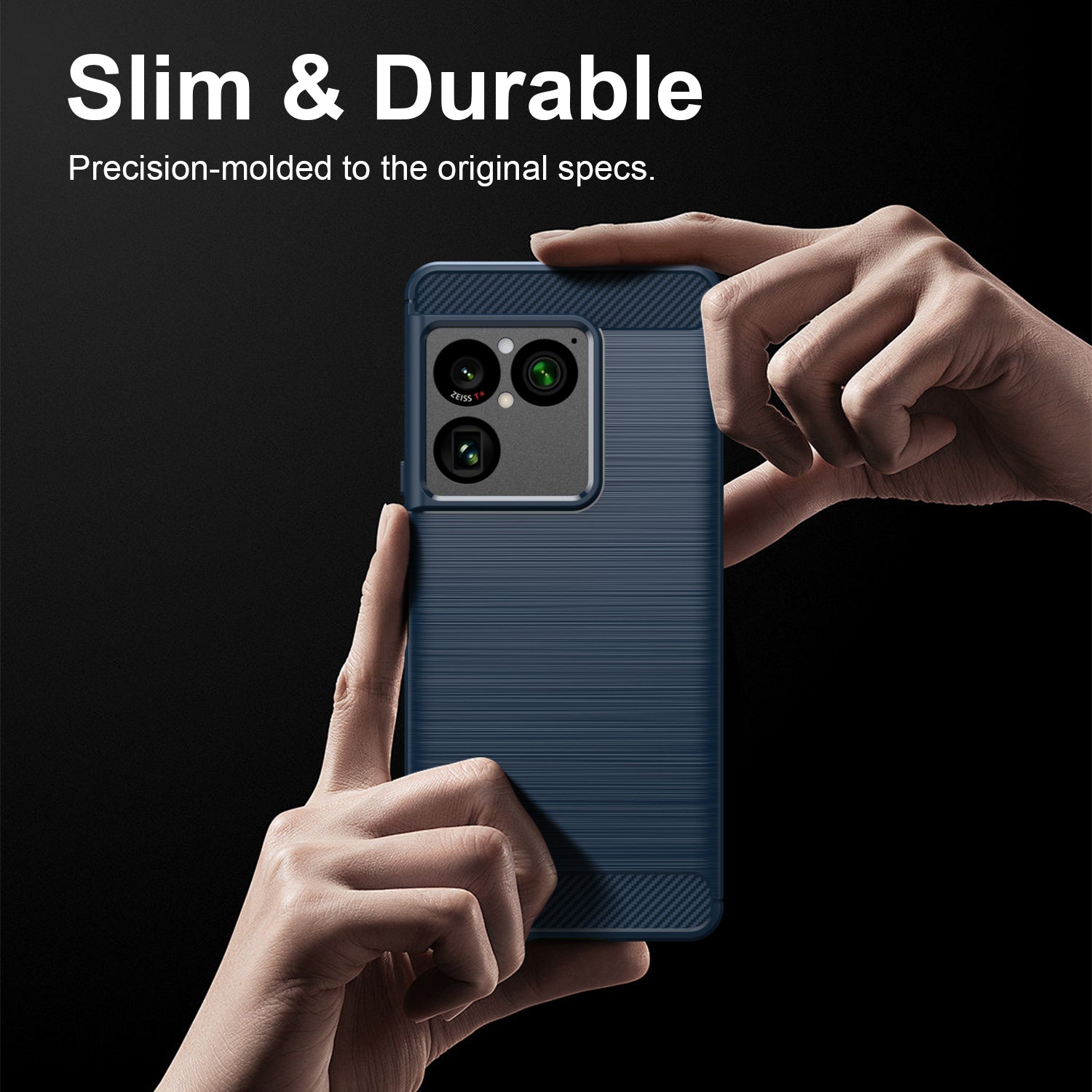 Sony Xperia 1 VIII Carbon Fibre TPU Case Slim Shockproof Cover Navy