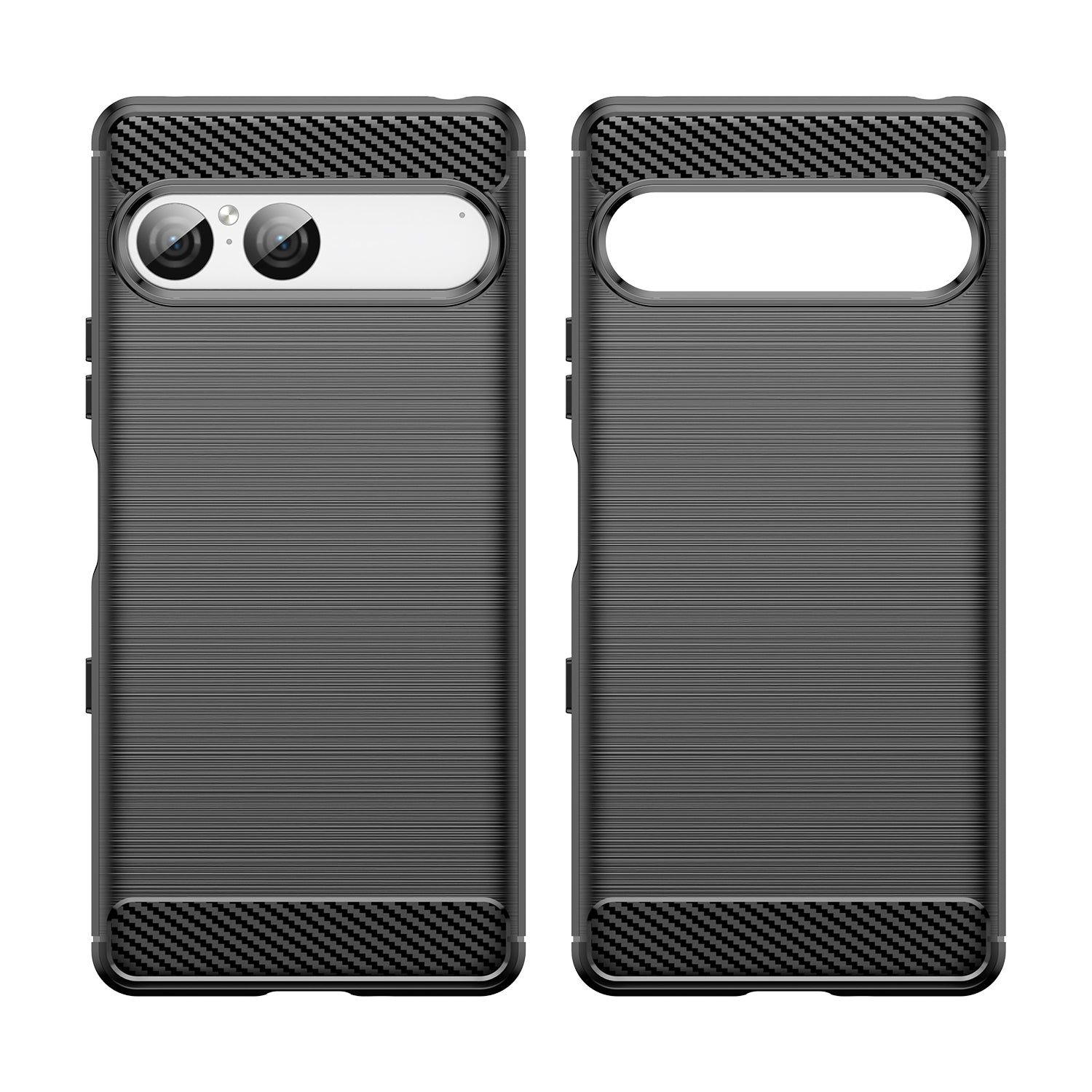 Sony Xperia 10 VII Carbon Fibre TPU Case Slim Shockproof Cover Black