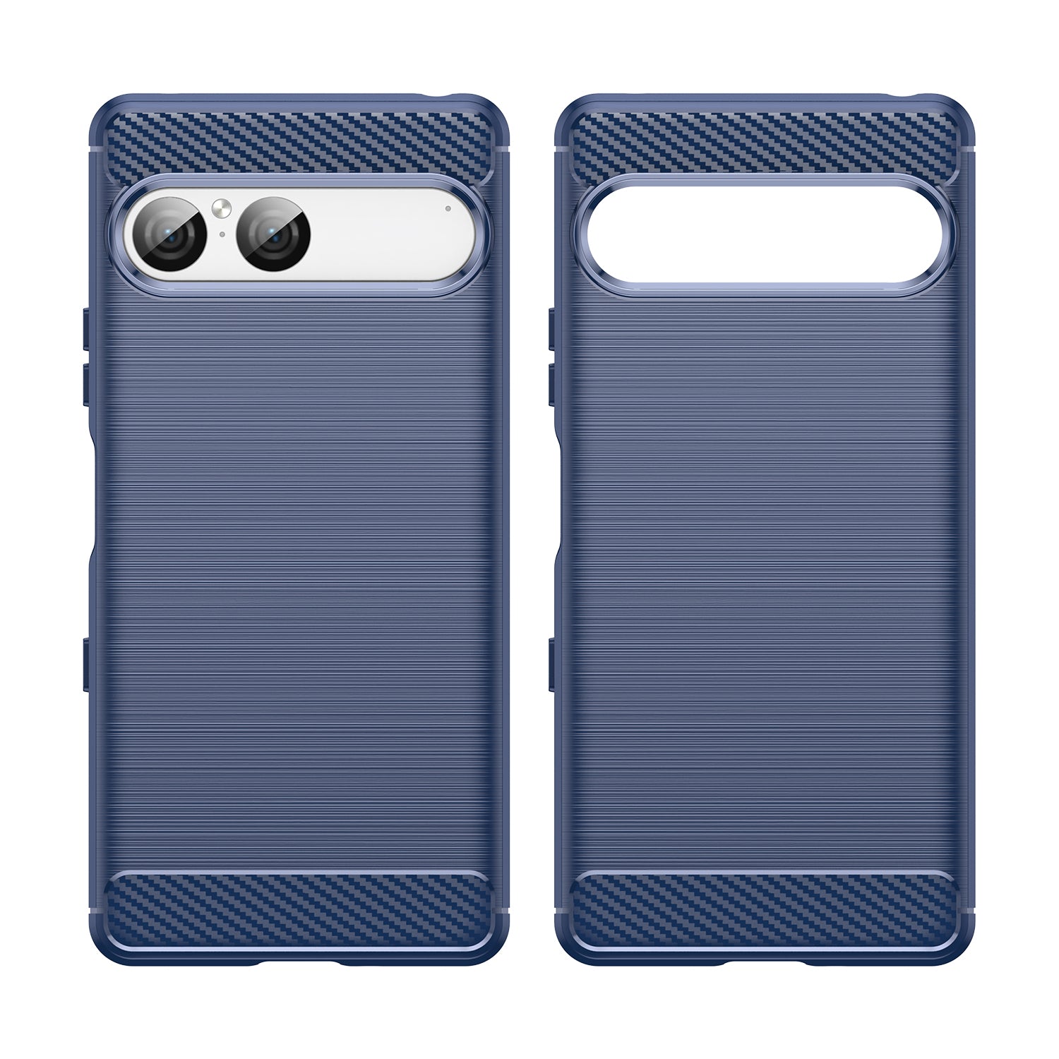 Sony Xperia 10 VII Carbon Fibre TPU Case Slim Shockproof Cover Navy