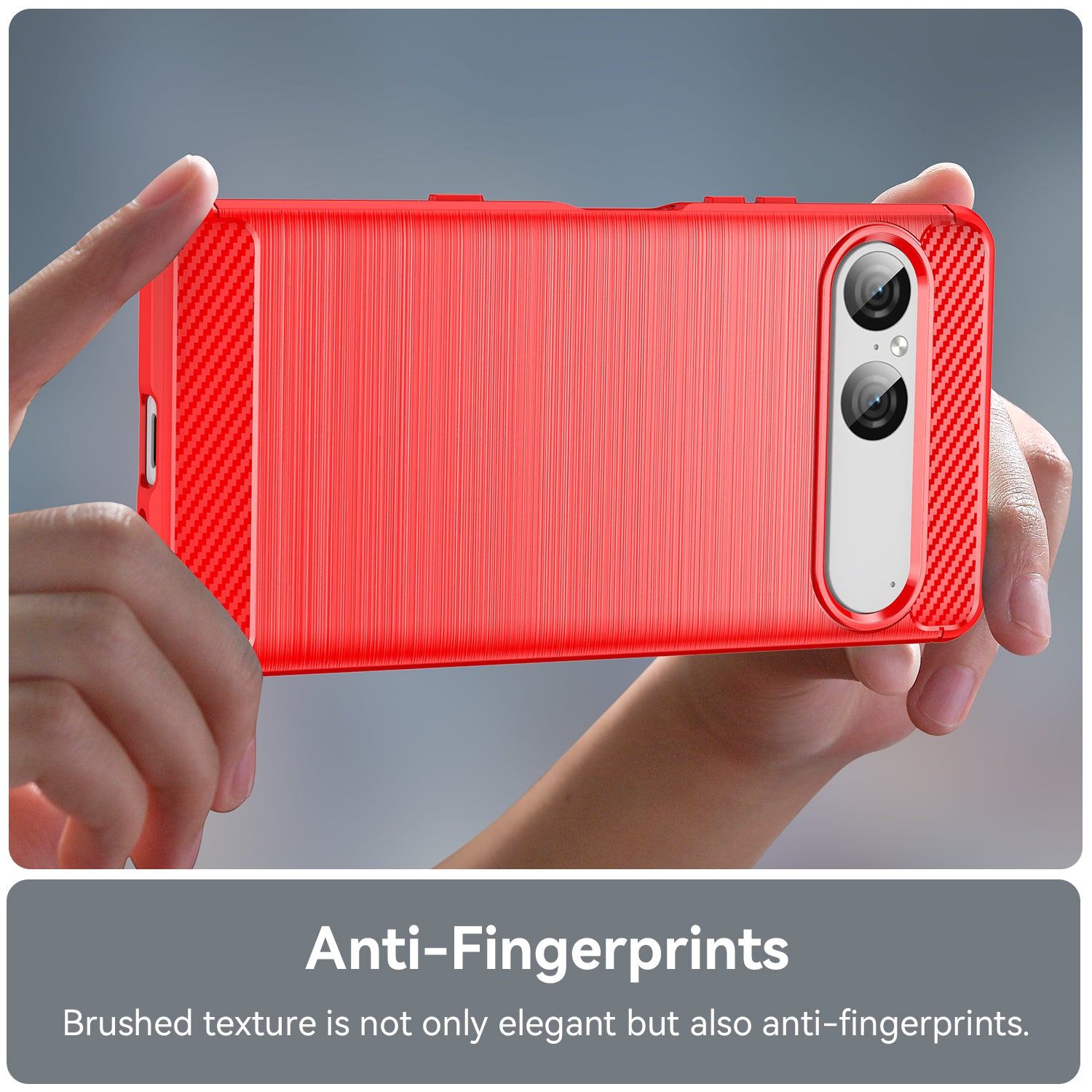 Sony Xperia 10 VII Carbon Fibre TPU Case Slim Shockproof Cover Red