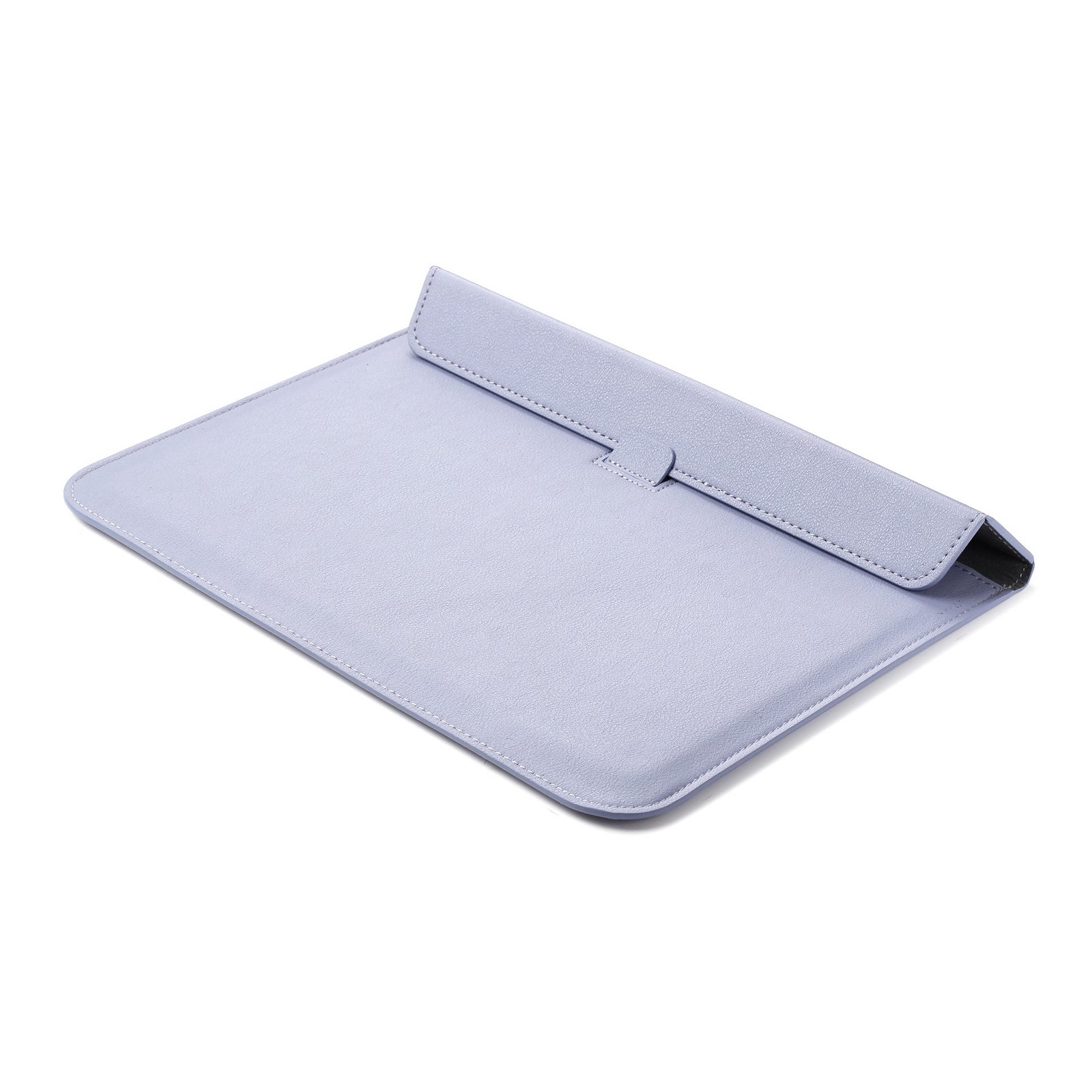 11-12" Laptop Sleeve with Foldable Stand - Premium PU Leather - Mist Blue