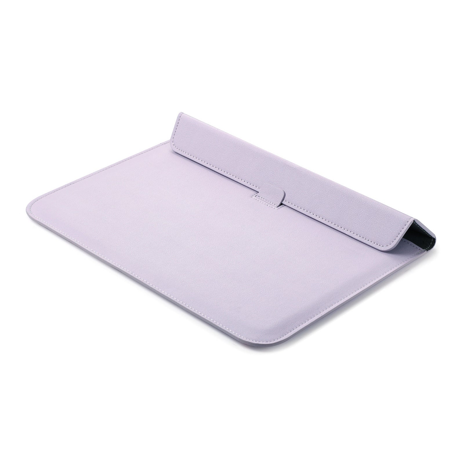 13-14" Laptop Sleeve with Foldable Stand - Premium PU Leather - Purple