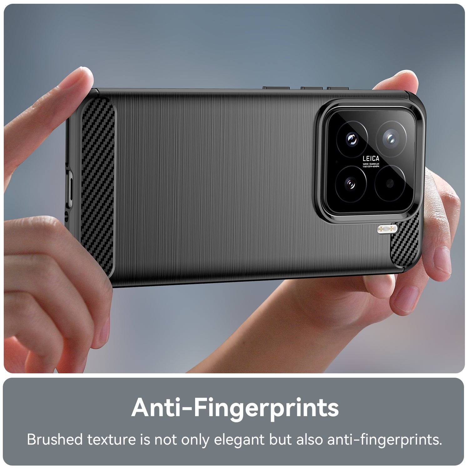 Xiaomi 15 Carbon Fibre TPU Case Slim Shockproof Cover Black
