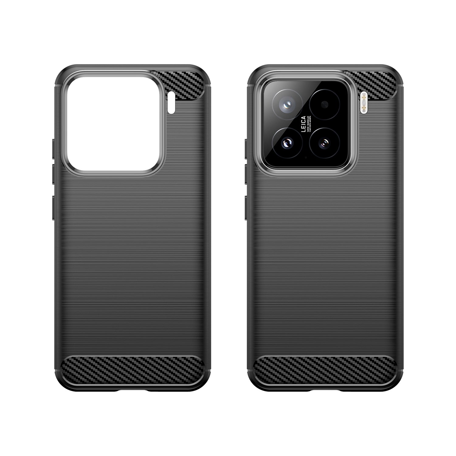 Xiaomi 15 Carbon Fibre TPU Case Slim Shockproof Cover Black