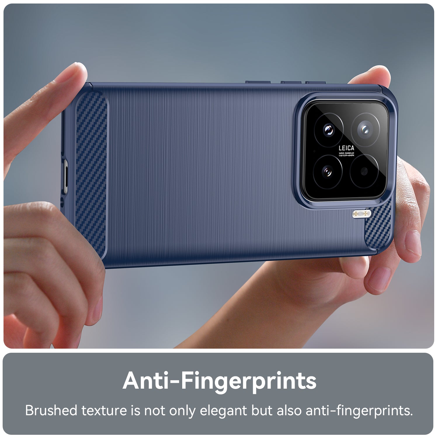 Xiaomi 15 Carbon Fibre TPU Case Slim Shockproof Cover Navy