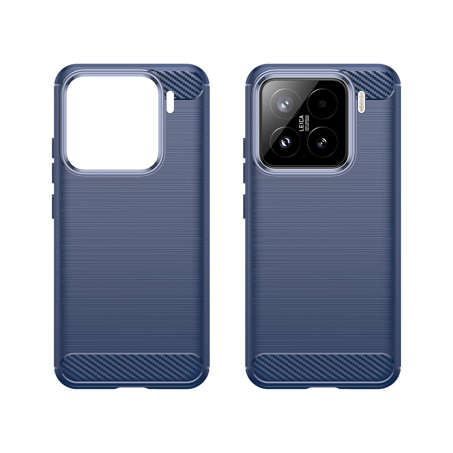 Xiaomi 15 Carbon Fibre TPU Case Slim Shockproof Cover Navy