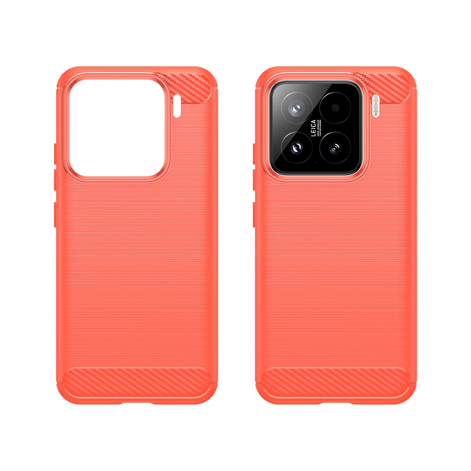 Xiaomi 15 Carbon Fibre TPU Case Slim Shockproof Cover Red