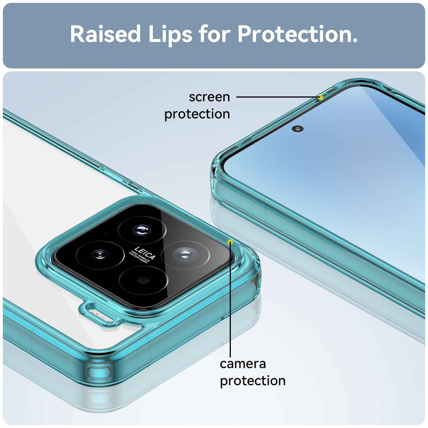 Xiaomi 15 Soft TPU Bumper Case (Clear Blue)