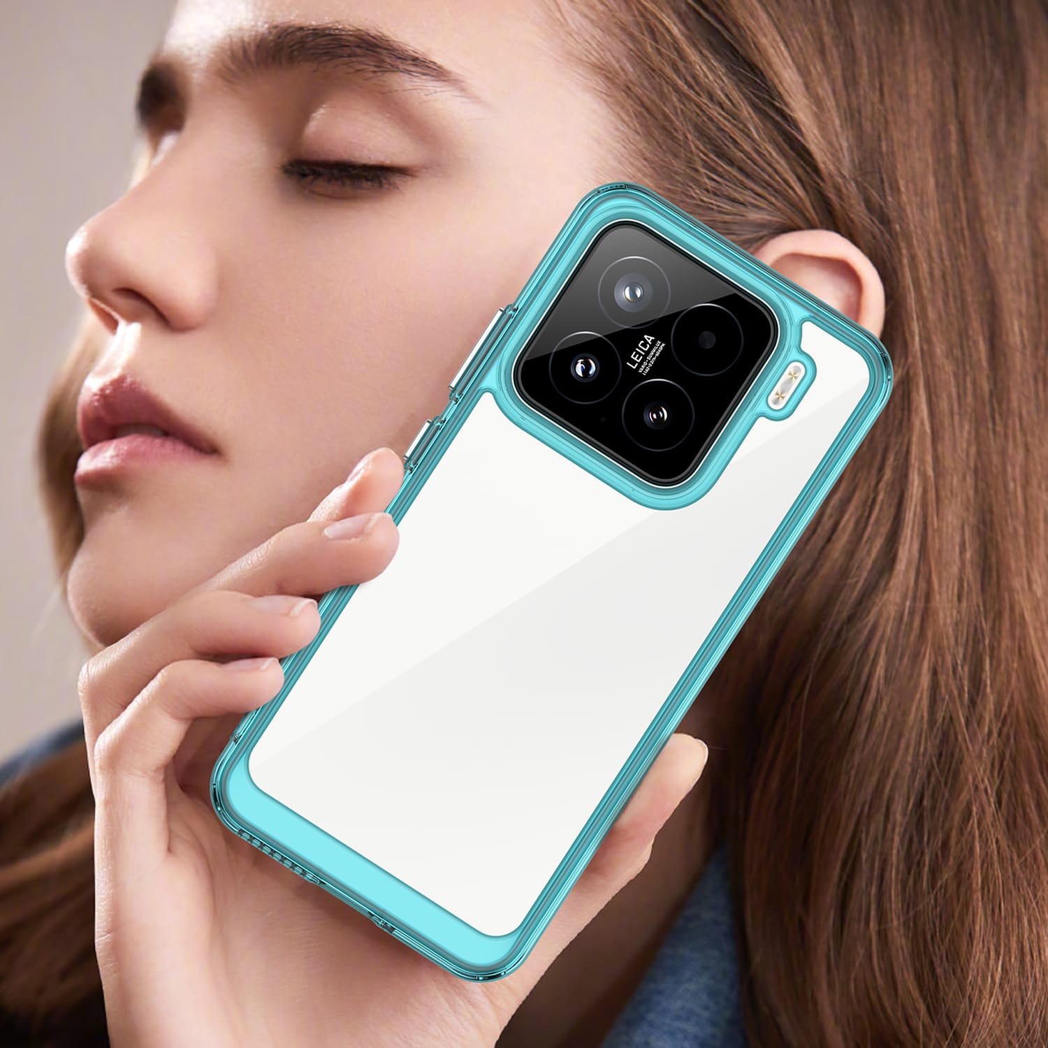 Xiaomi 15 Soft TPU Bumper Case (Clear Blue)