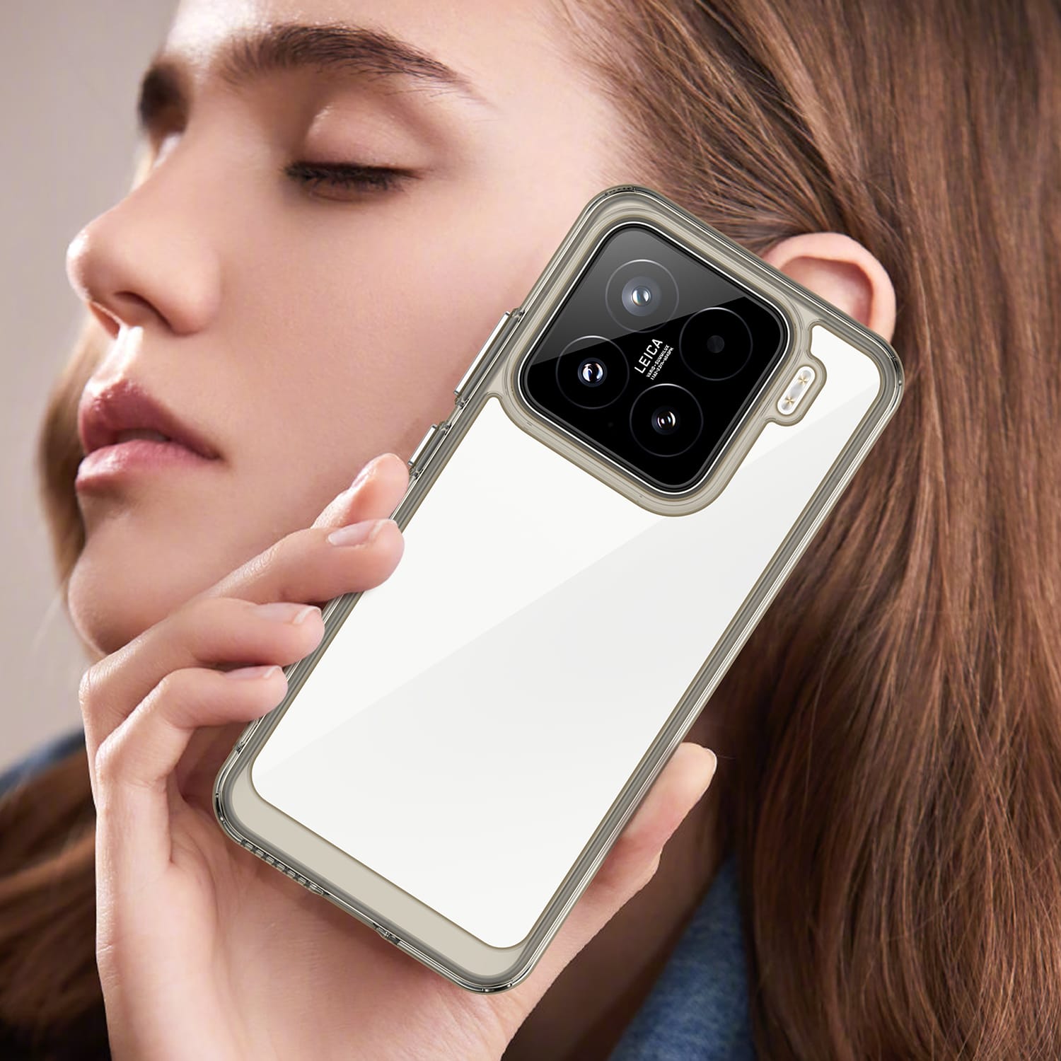 Xiaomi 15 Soft TPU Bumper Case (Clear Grey)