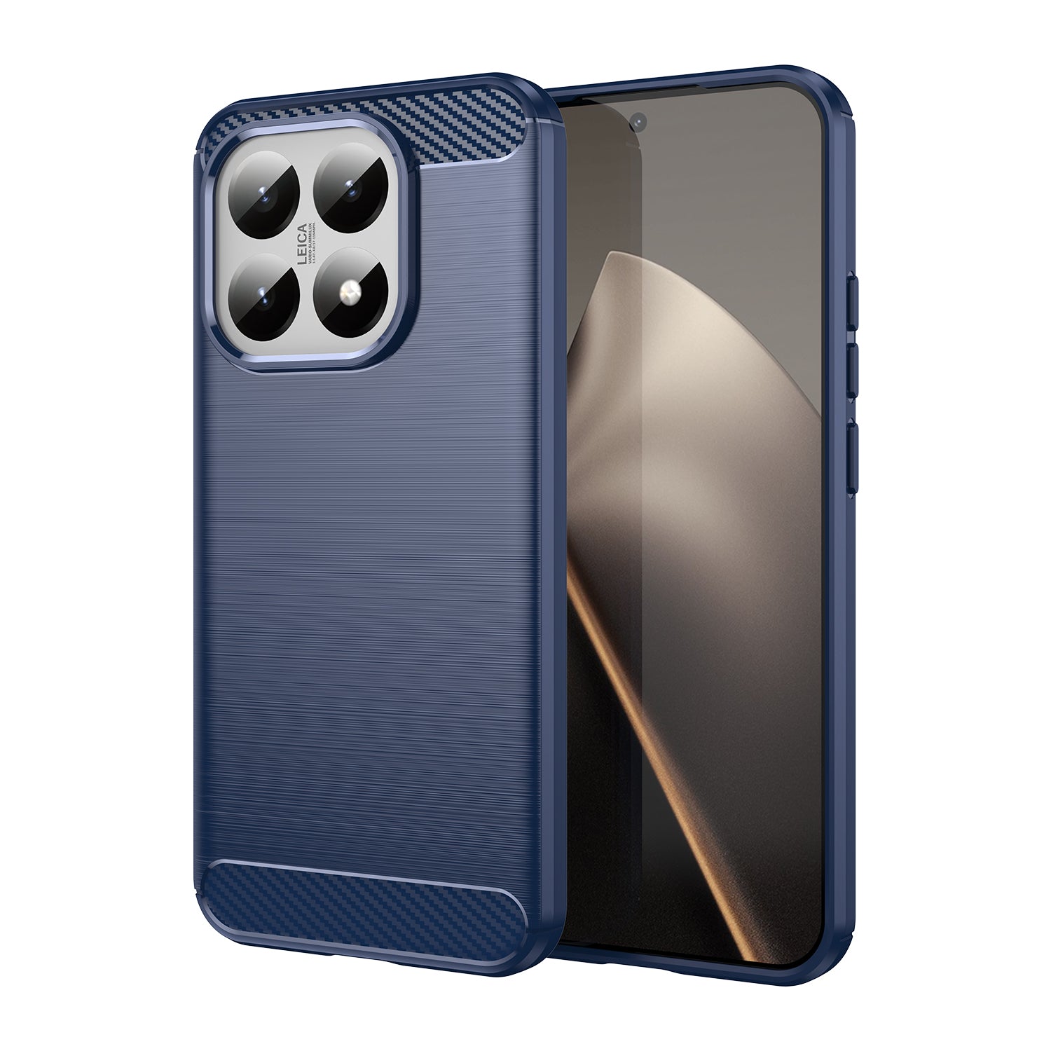Xiaomi 15T Carbon Fibre TPU Case Slim Shockproof Cover Navy
