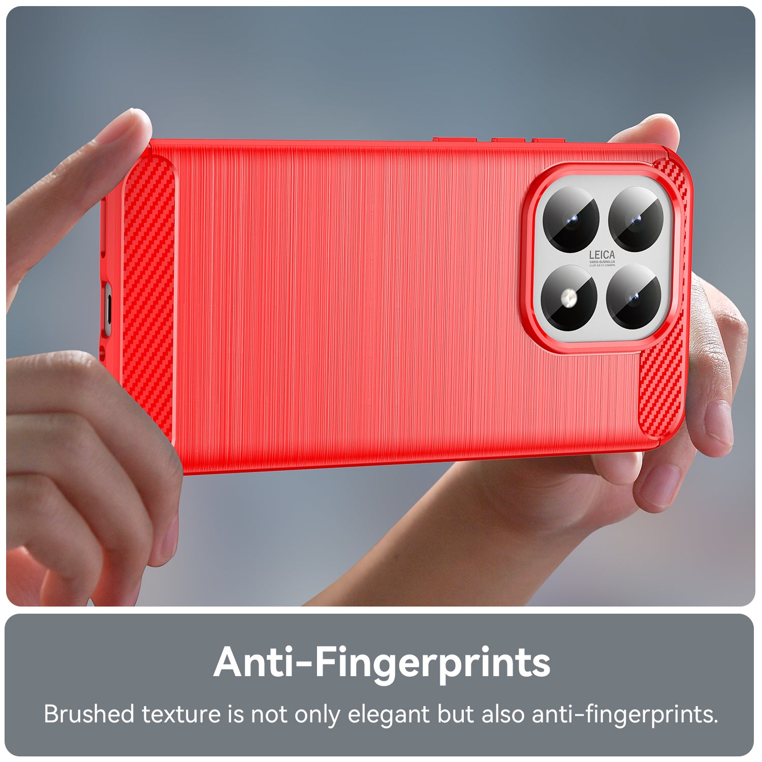 Xiaomi 15T Carbon Fibre TPU Case Slim Shockproof Cover Red