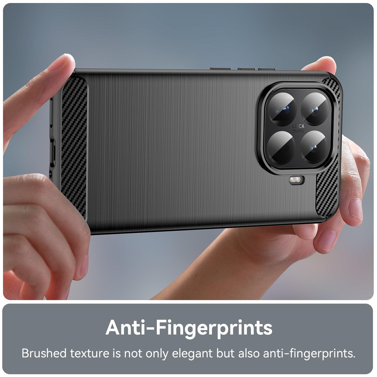 Xiaomi 15T Pro Carbon Fibre TPU Case Slim Shockproof Cover Black