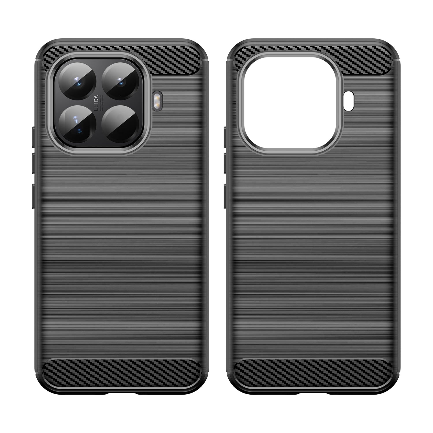 Xiaomi 15T Pro Carbon Fibre TPU Case Slim Shockproof Cover Black