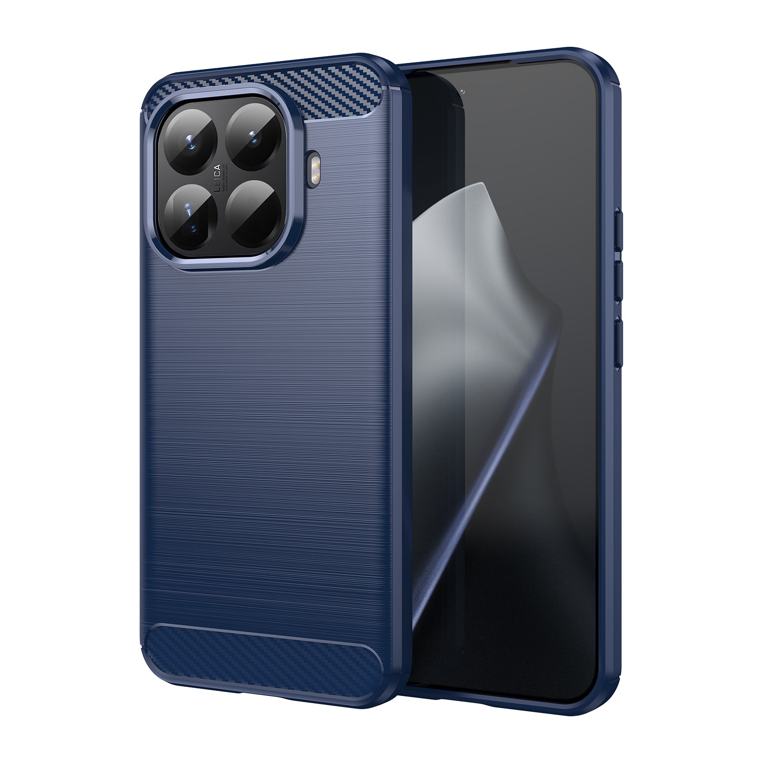 Xiaomi 15T Pro Carbon Fibre TPU Case Slim Shockproof Cover Navy