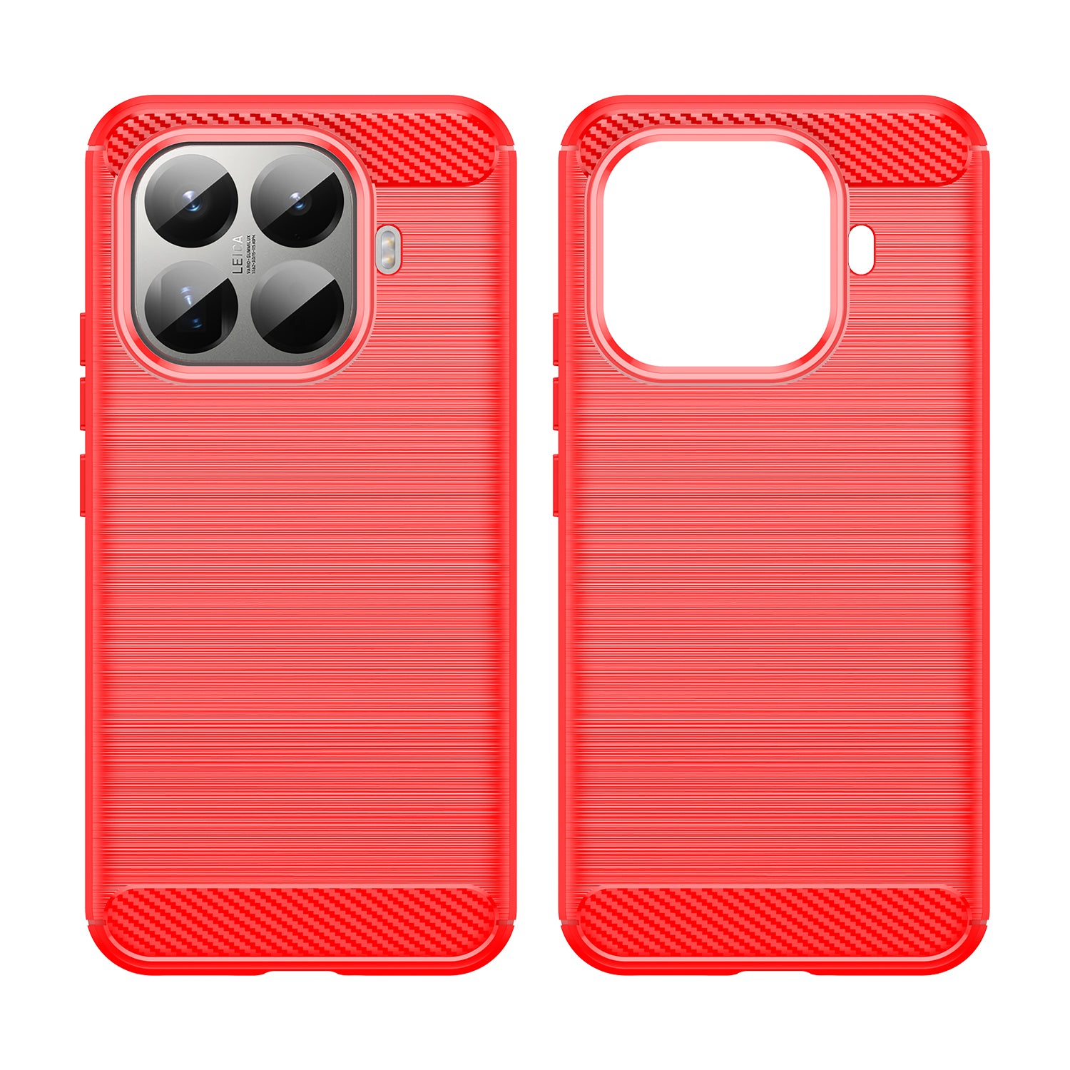 Xiaomi 15T Pro Carbon Fibre TPU Case Slim Shockproof Cover Red