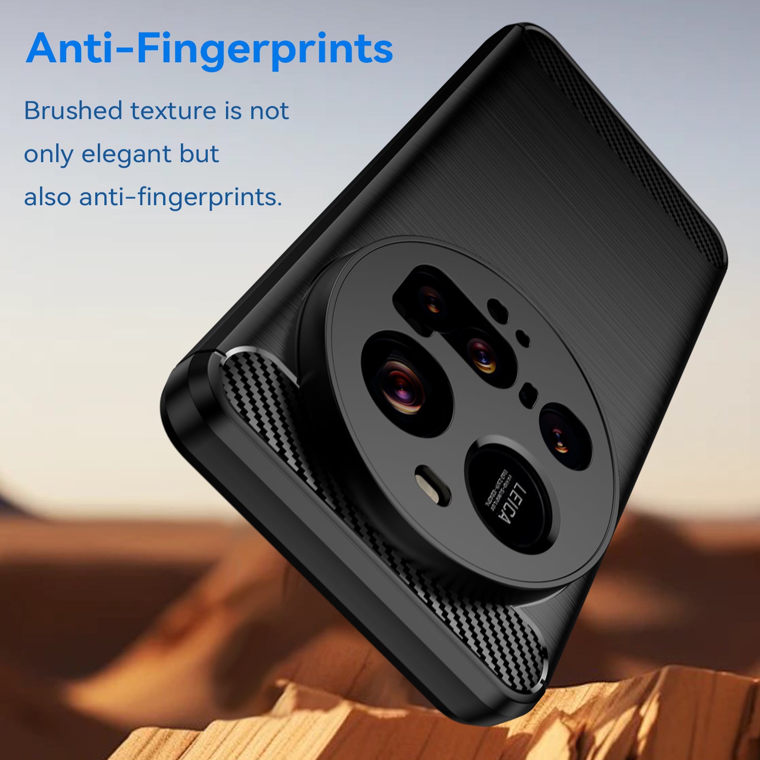 Xiaomi 15 Ultra Carbon Fibre TPU Case Slim Shockproof Cover Black