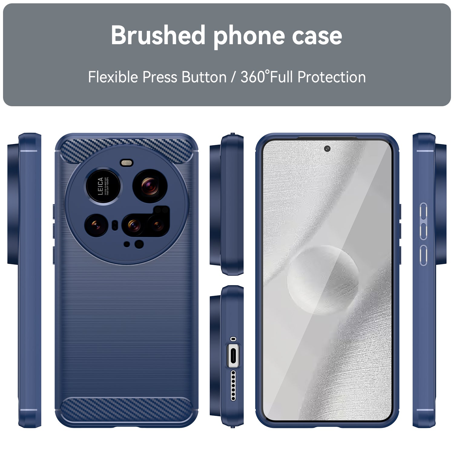 Xiaomi 15 Ultra Carbon Fibre TPU Case Slim Shockproof Cover Navy