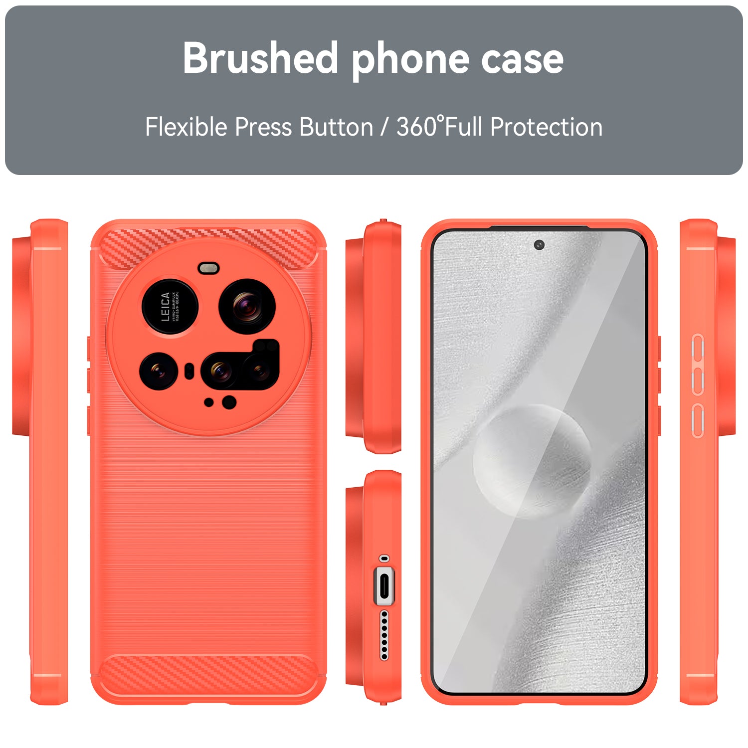 Xiaomi 15 Ultra Carbon Fibre TPU Case Slim Shockproof Cover Red