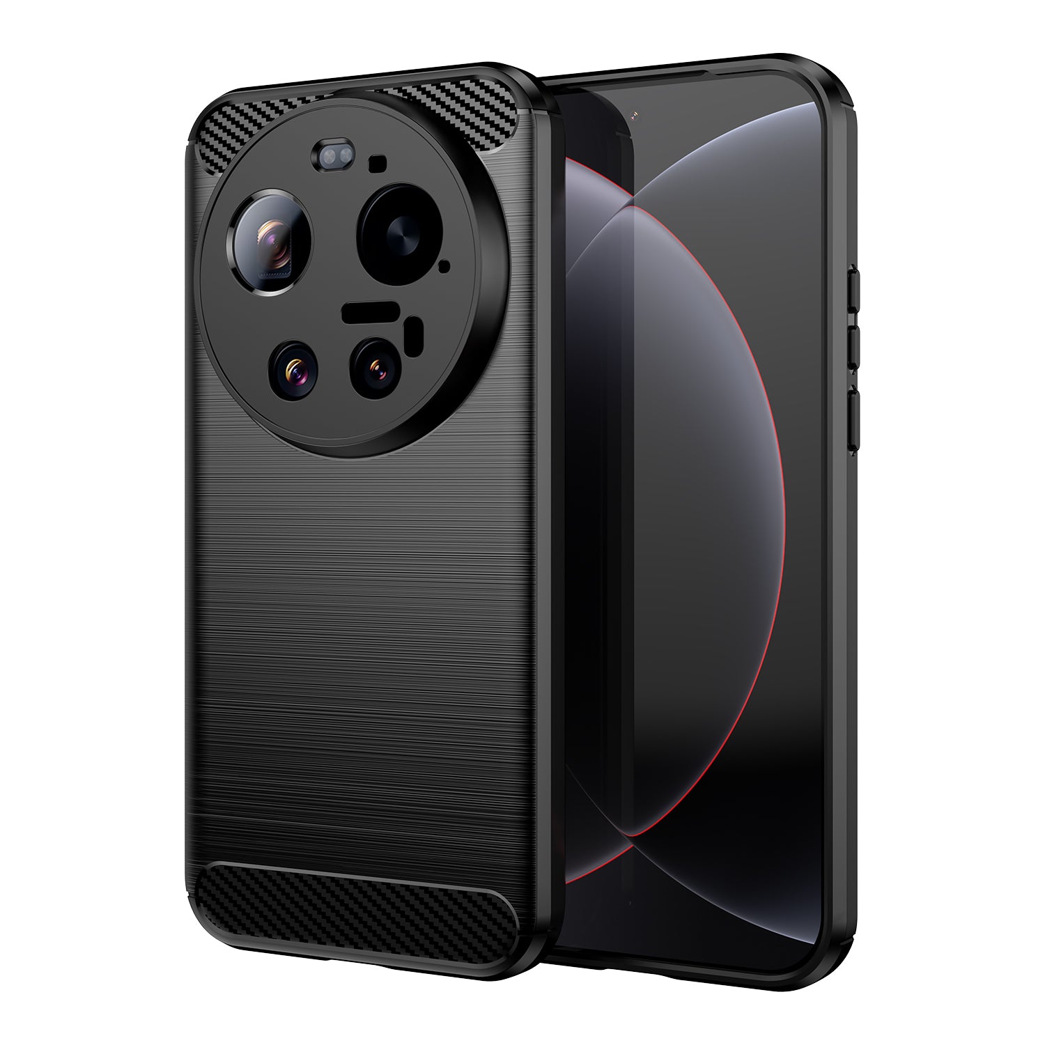 Xiaomi 17 Ultra Carbon Fibre TPU Case Slim Shockproof Cover Black