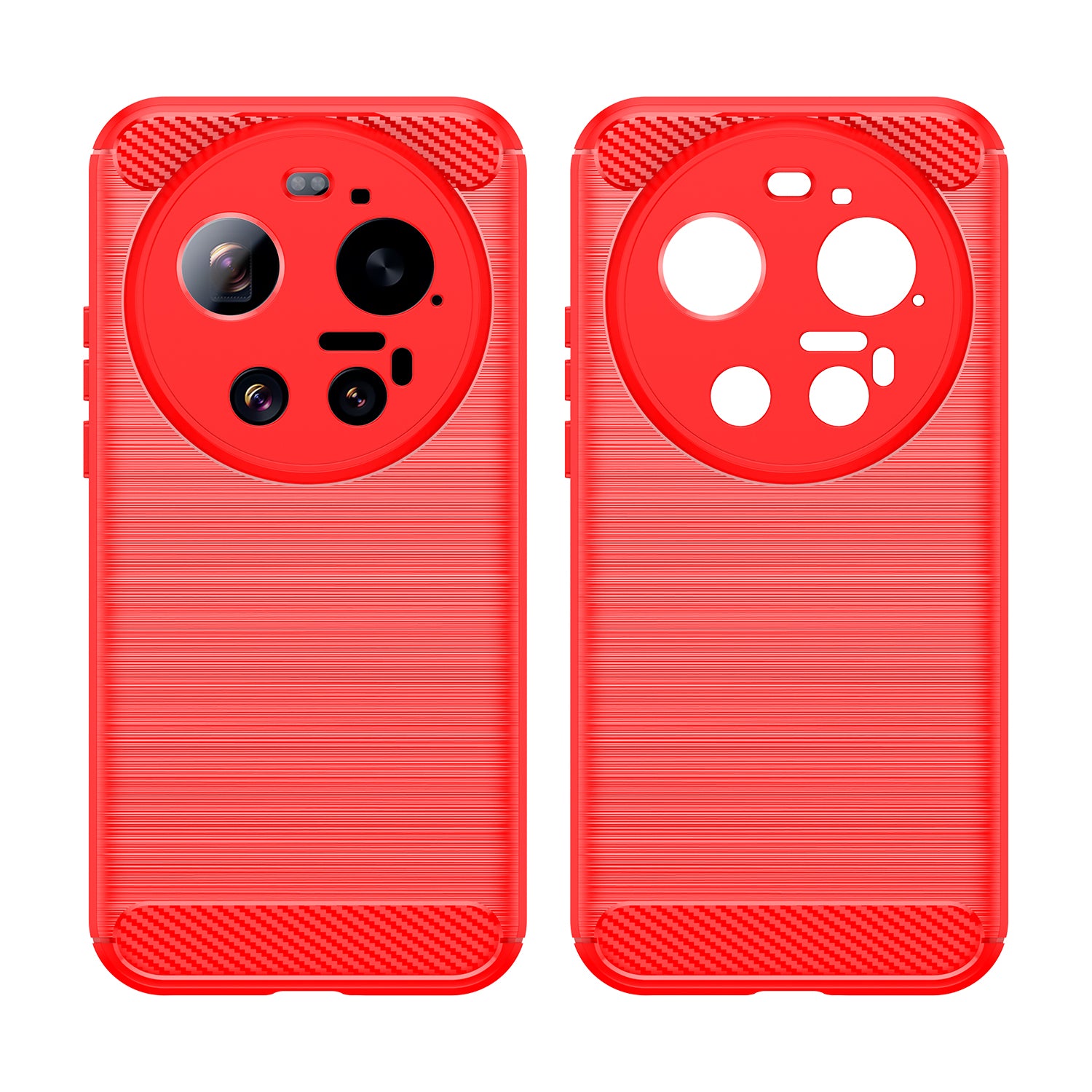 Xiaomi 17 Ultra Carbon Fibre TPU Case Slim Shockproof Cover Red
