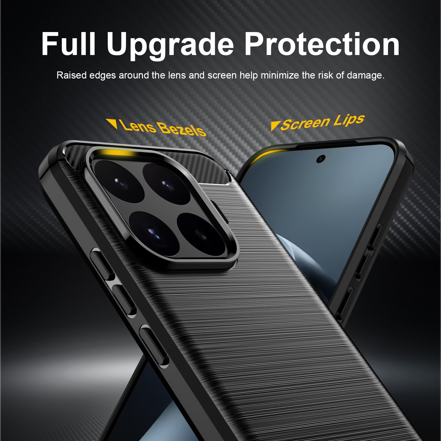 Xiaomi 17T 5G Carbon Fibre TPU Case Slim Shockproof Cover Black