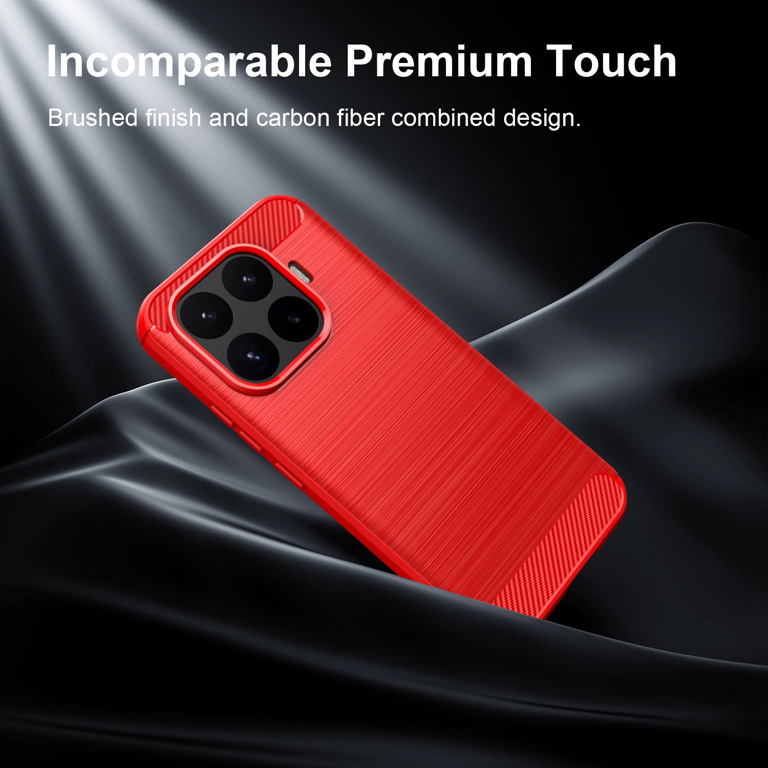 Xiaomi 17T 5G Carbon Fibre TPU Case Slim Shockproof Cover Red