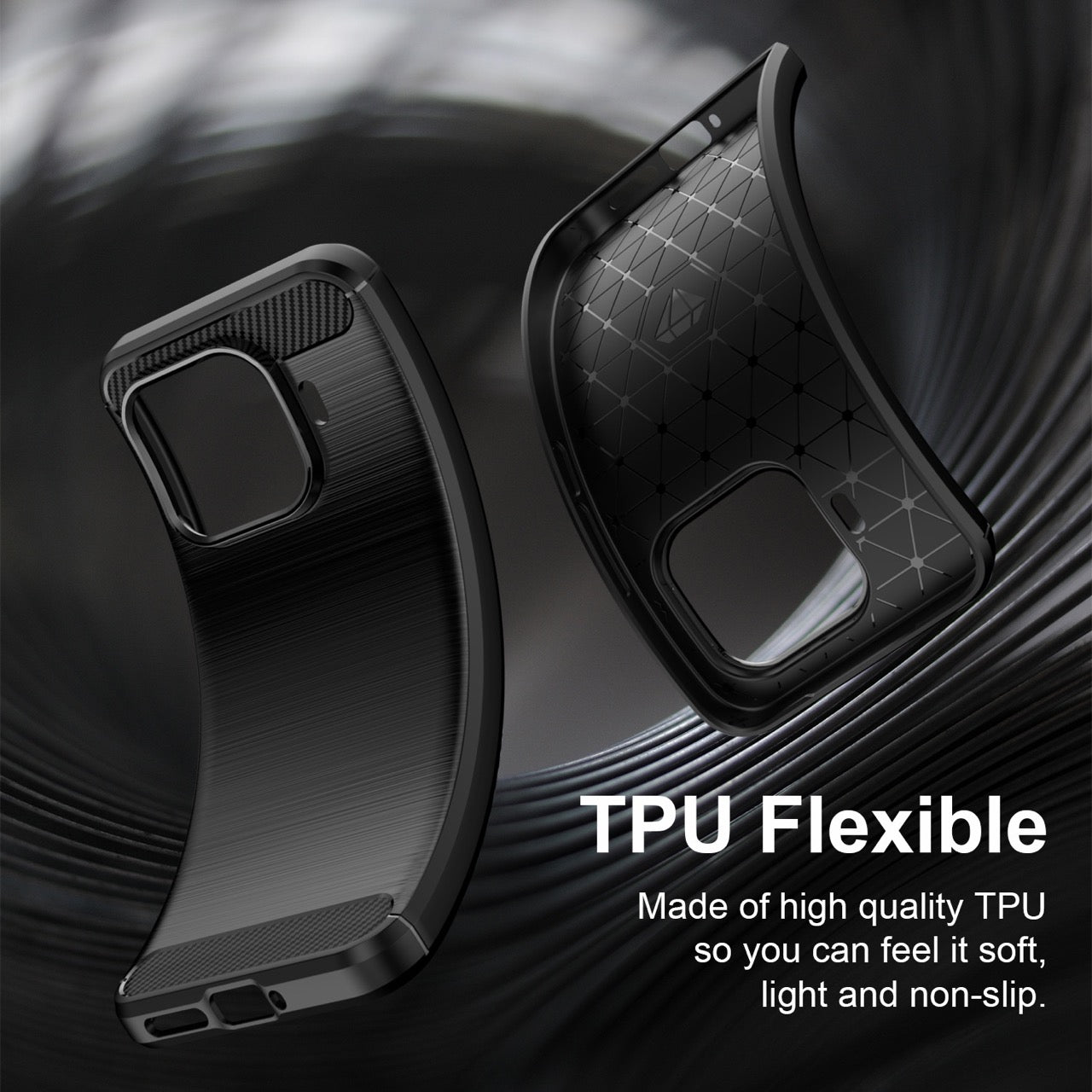 Xiaomi 17T Pro 5G Carbon Fibre TPU Case Slim Shockproof Cover Black
