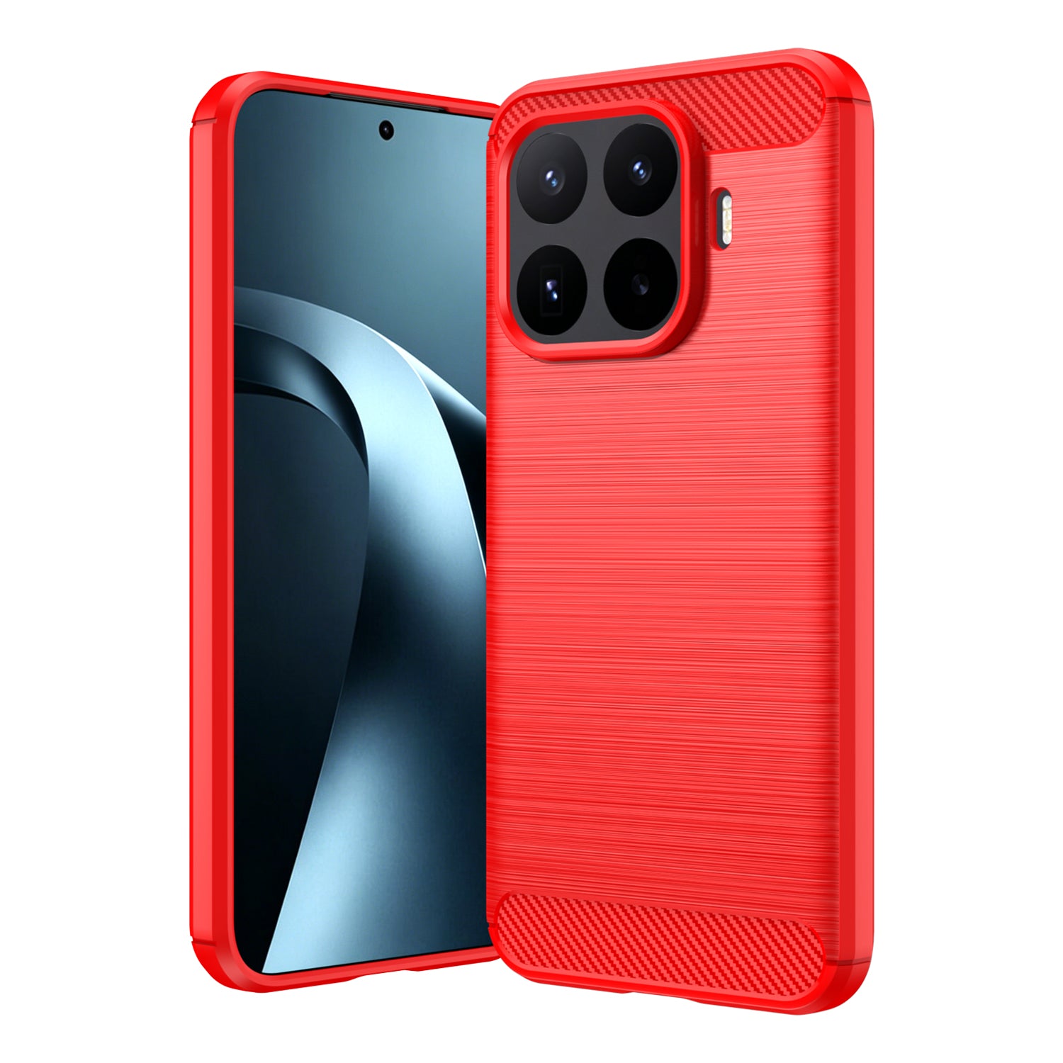 Xiaomi 17T Pro 5G Carbon Fibre TPU Case Slim Shockproof Cover Red