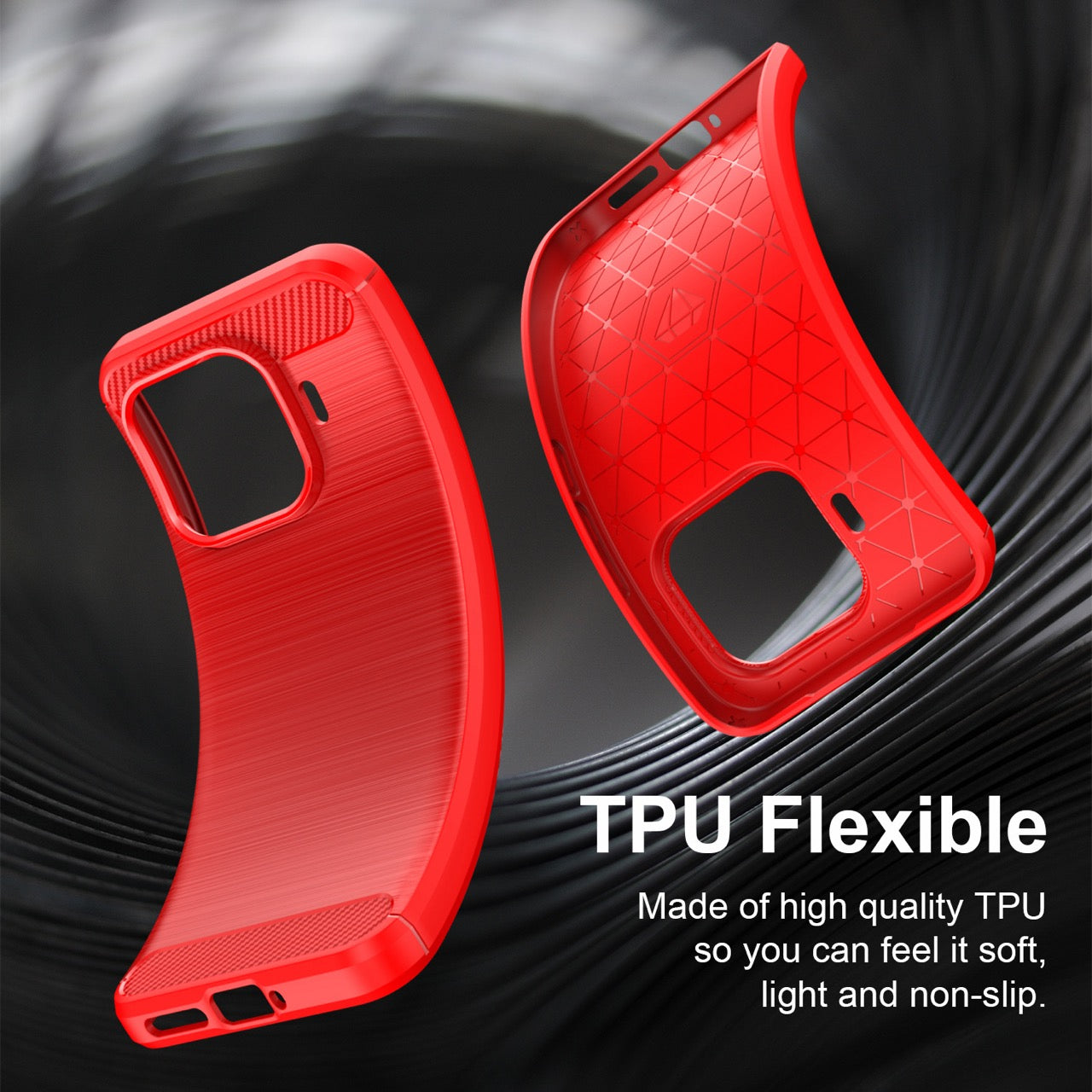 Xiaomi 17T Pro 5G Carbon Fibre TPU Case Slim Shockproof Cover Red