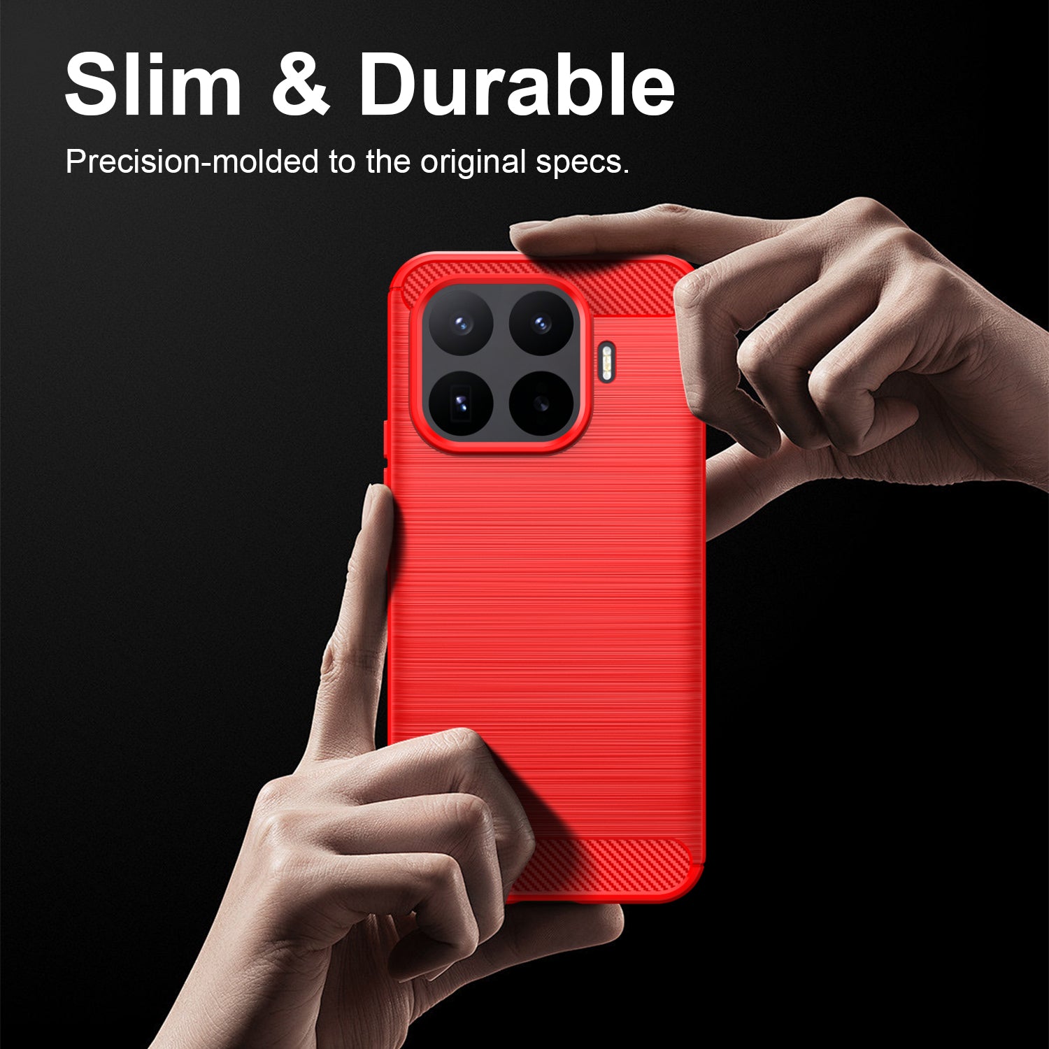 Xiaomi 17T Pro 5G Carbon Fibre TPU Case Slim Shockproof Cover Red