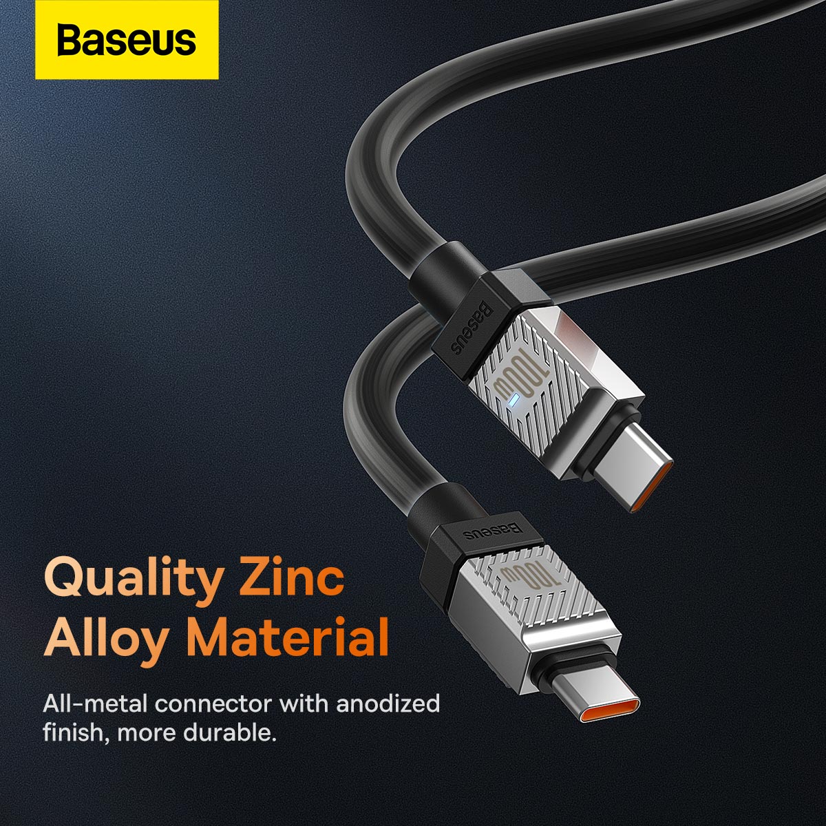 Baseus CoolPlay Series Fast Charging Cable Type-C to Type-C 100W 1m Black