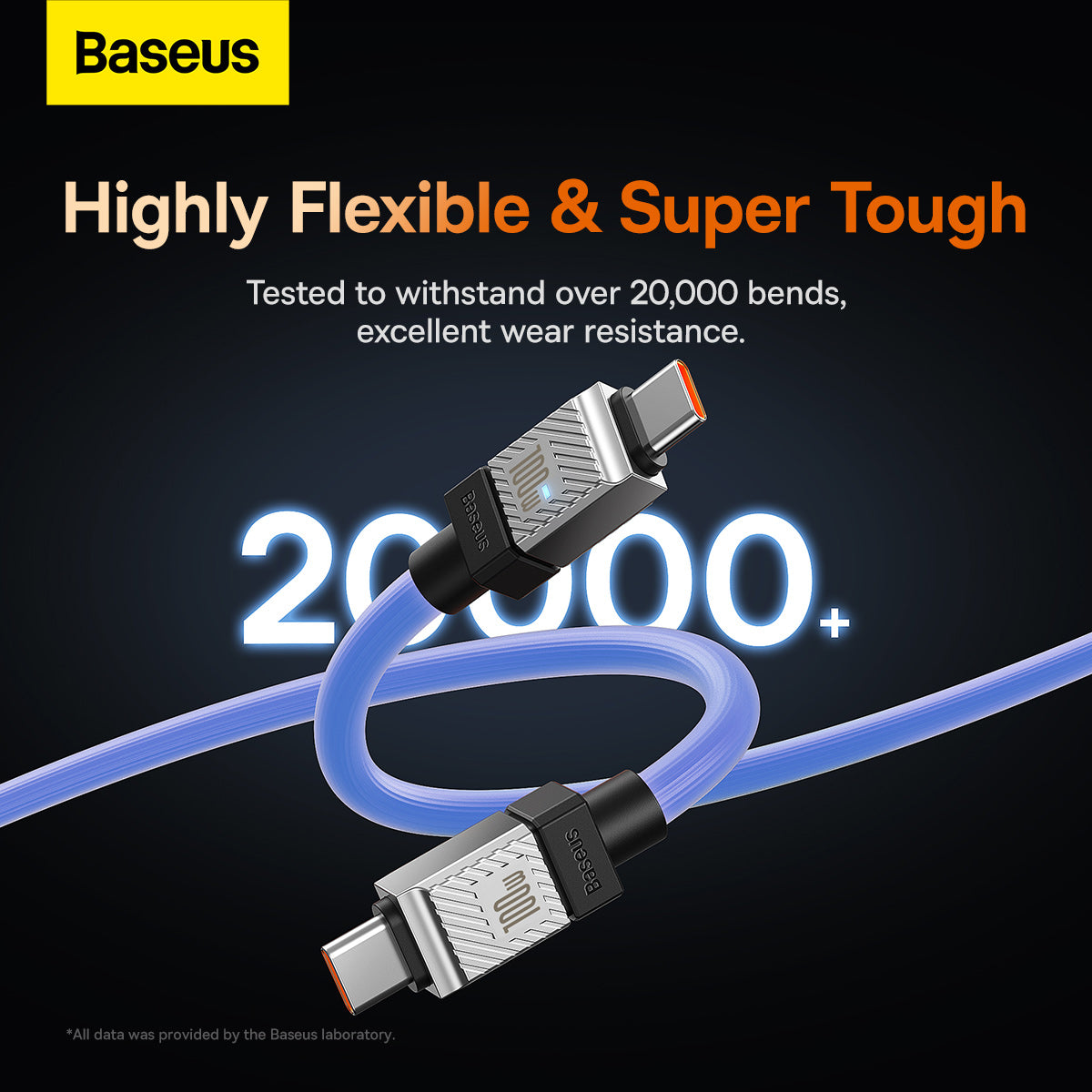 Baseus CoolPlay Series Fast Charging Cable Type-C to Type-C 100W 1m Blue