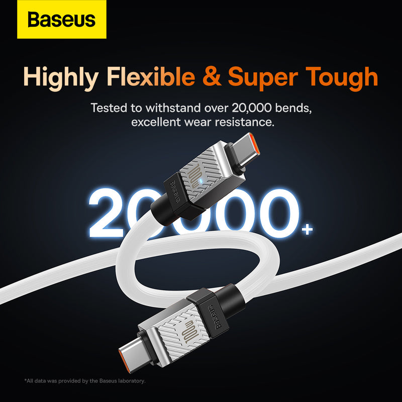 Baseus CoolPlay Series Fast Charging Cable Type-C to Type-C 100W 2m White