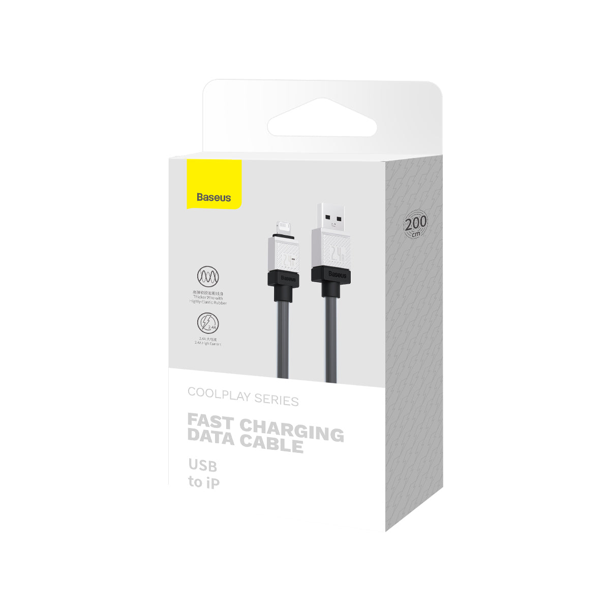 Baseus CoolPlay Series Fast Charging USB-A to iPhone Cable 2.4A 2m Black